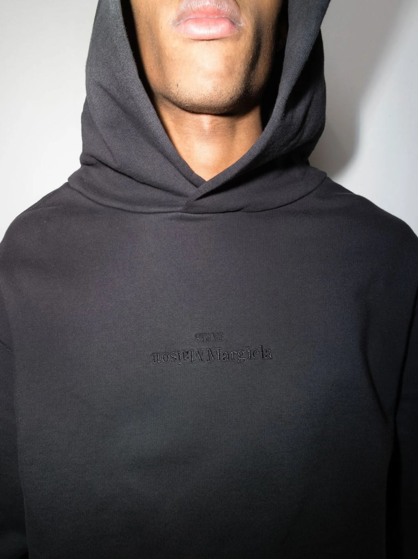 logo-embroidered cotton hoodie