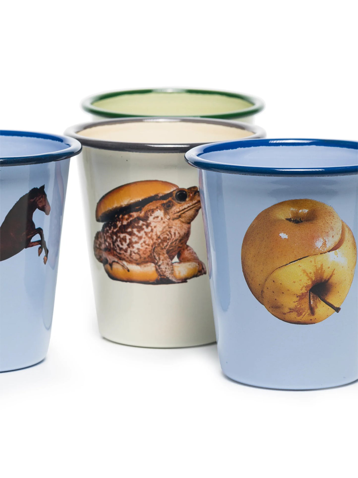 Toiletpaper enamel glasses (set of 6)