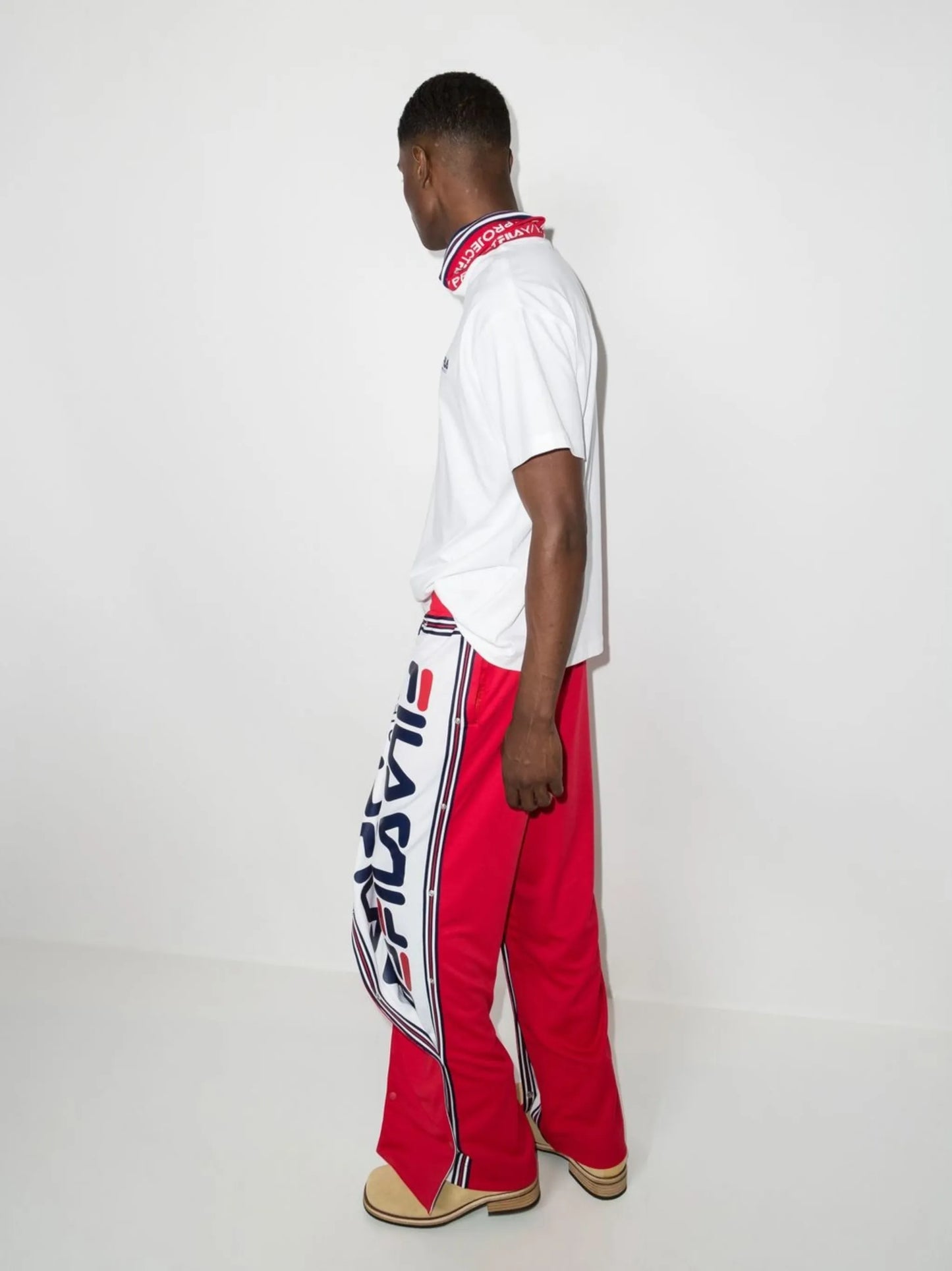 x Fila triple-collar T-shirt