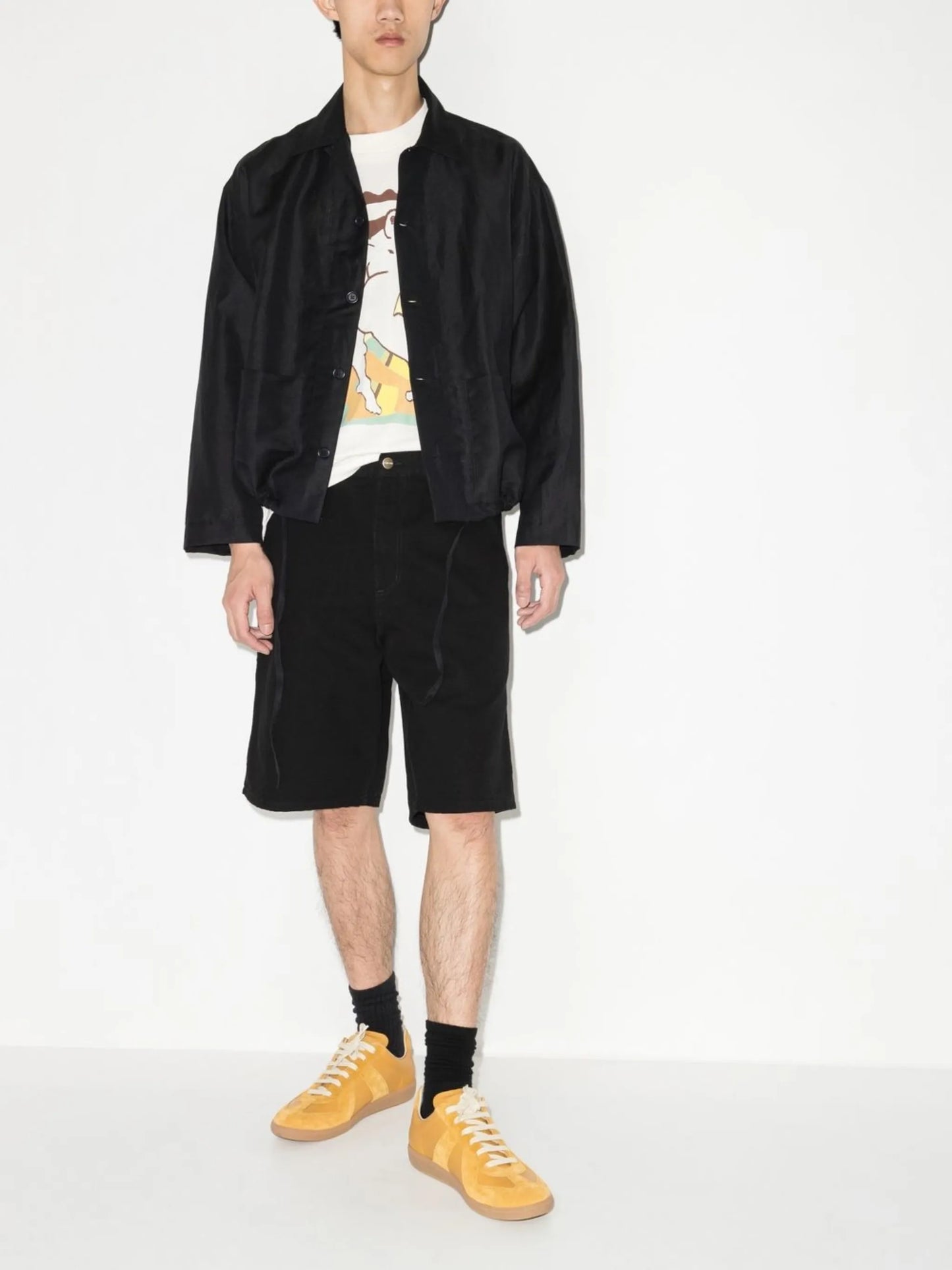 Single Knee bermuda shorts