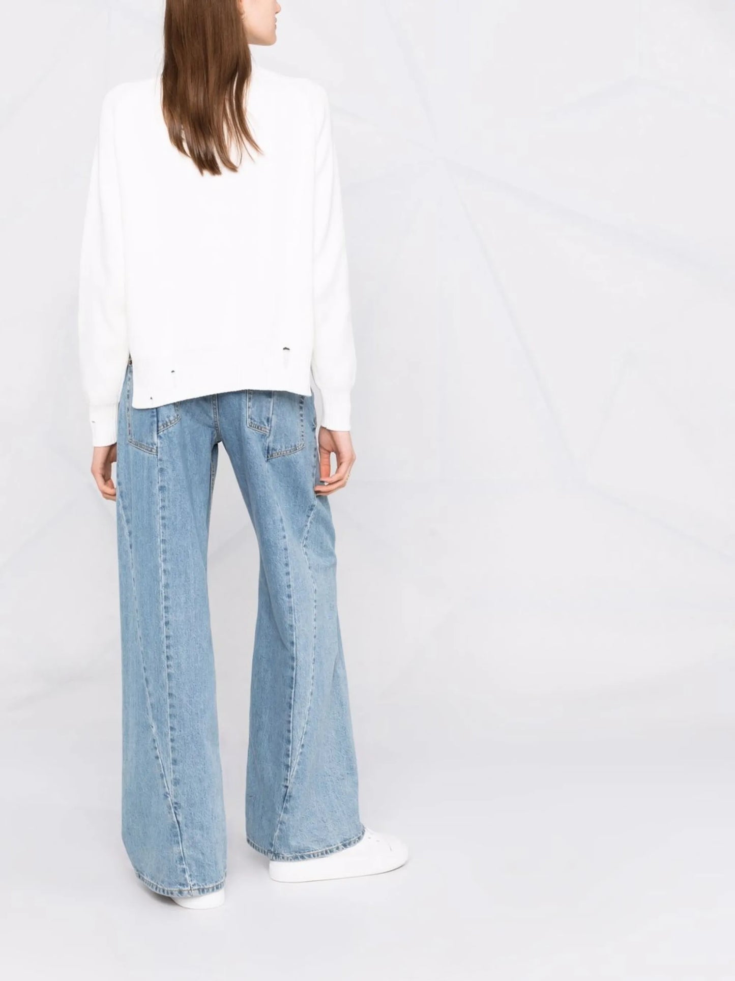 Delilah slogan-intarsia jumper