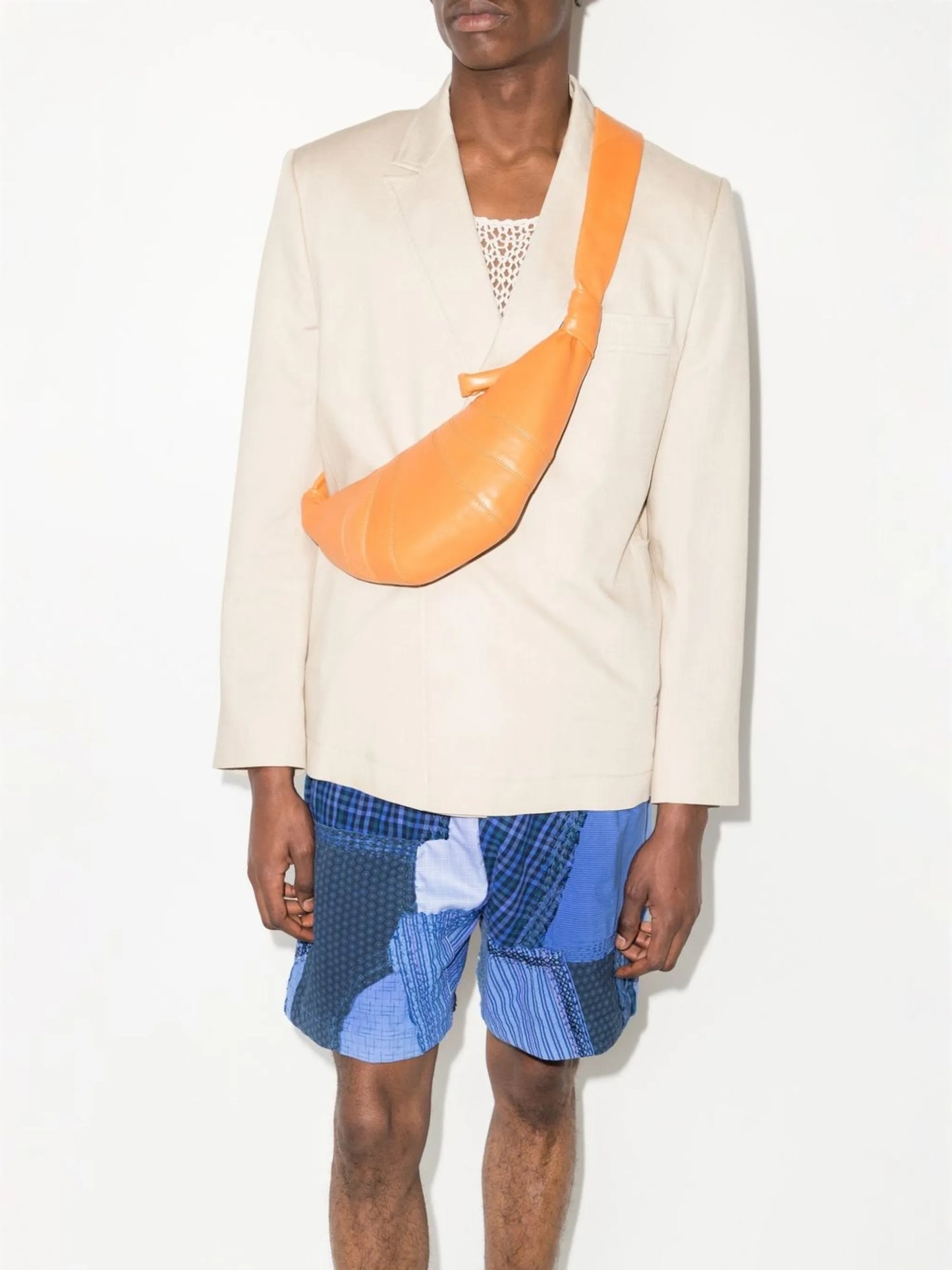 patchwork track shorts