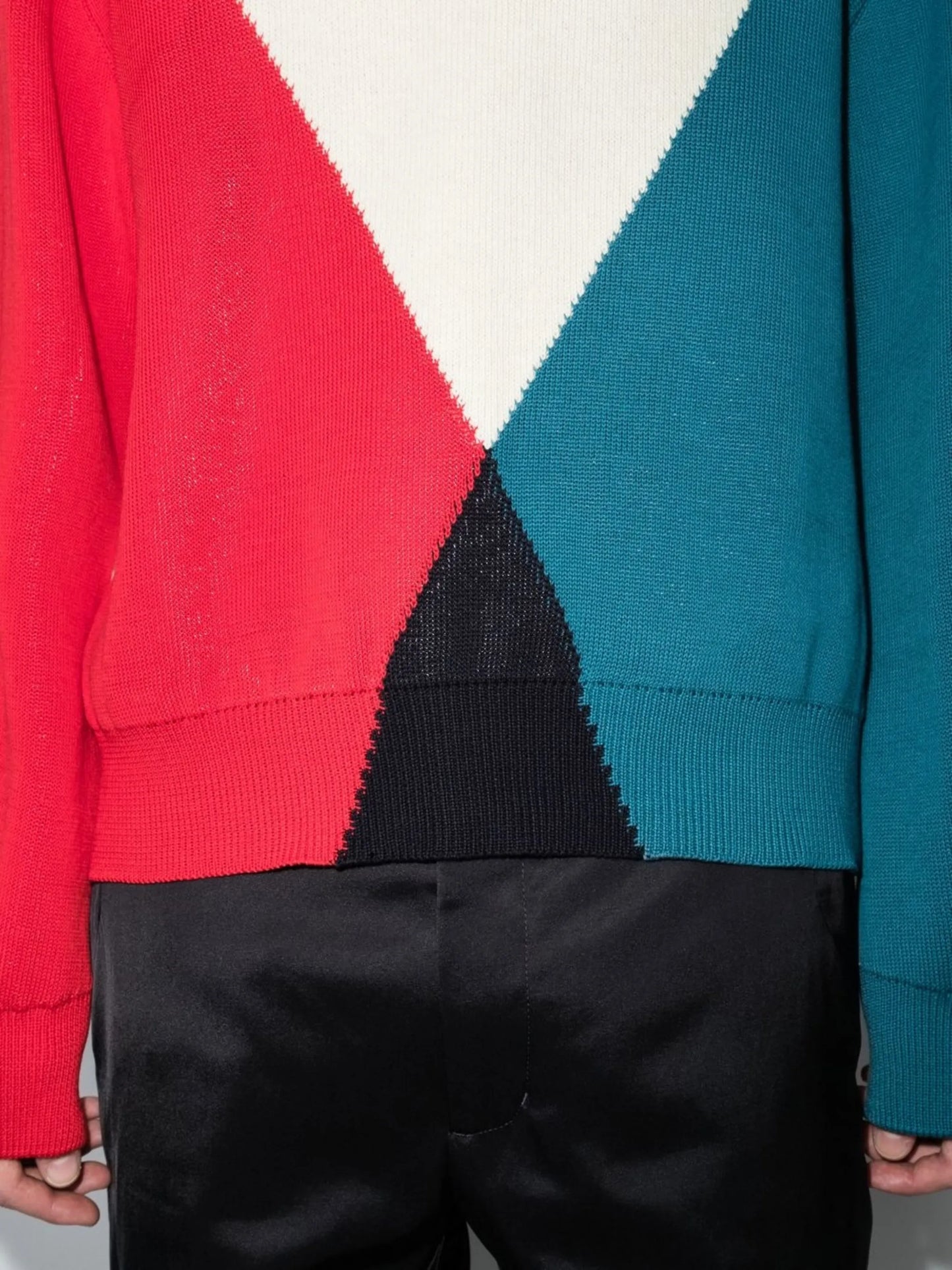 colour-block jumper