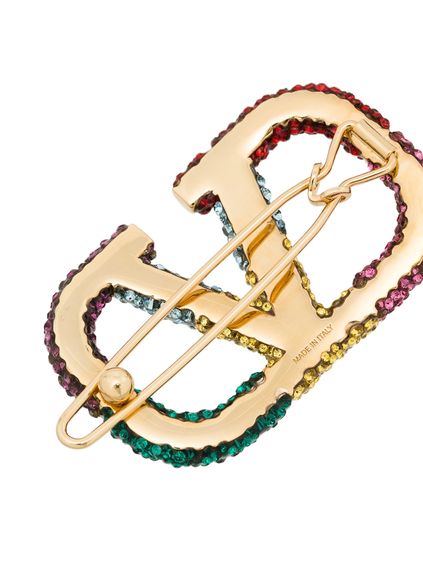 VLogo crystal-embellished hairclip
