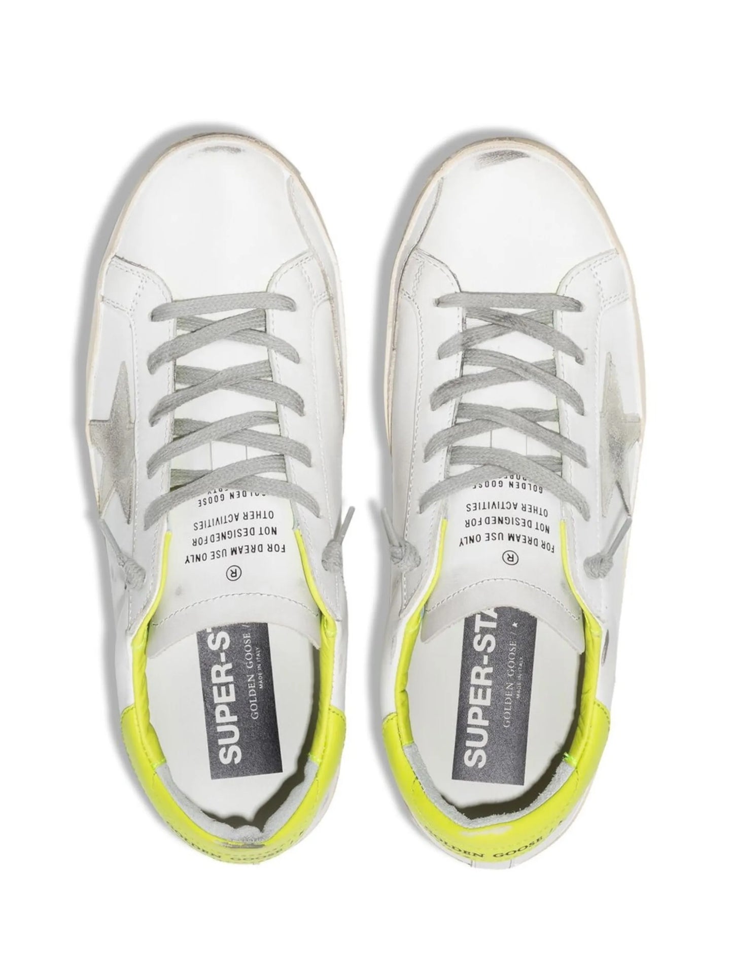 Superstar distressed lace-up sneakers
