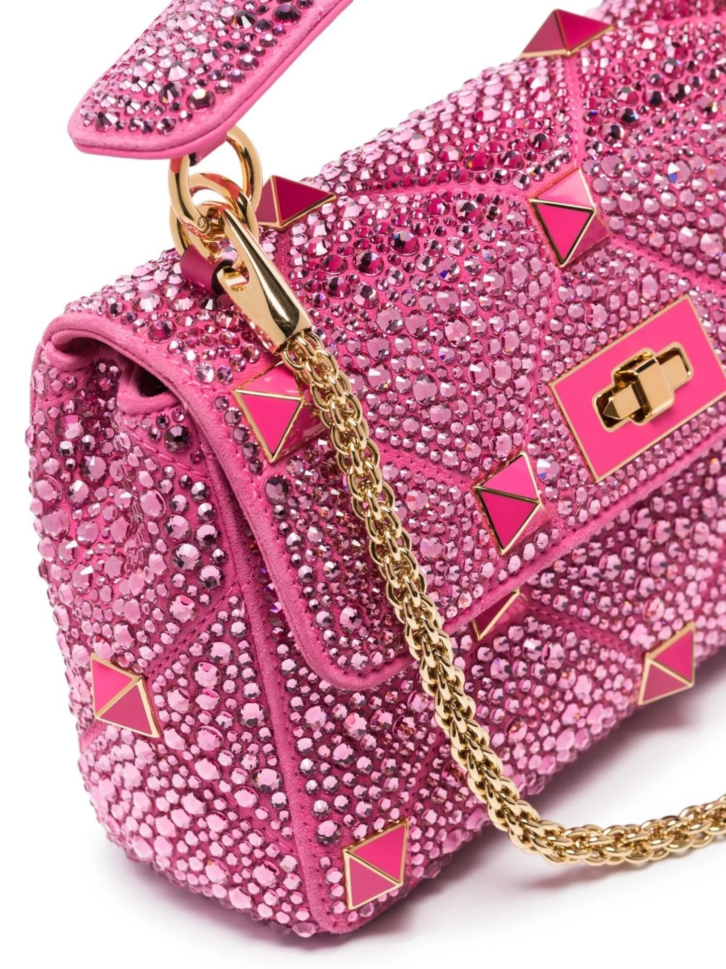 crystal-embellished Roman stud shoulder bag