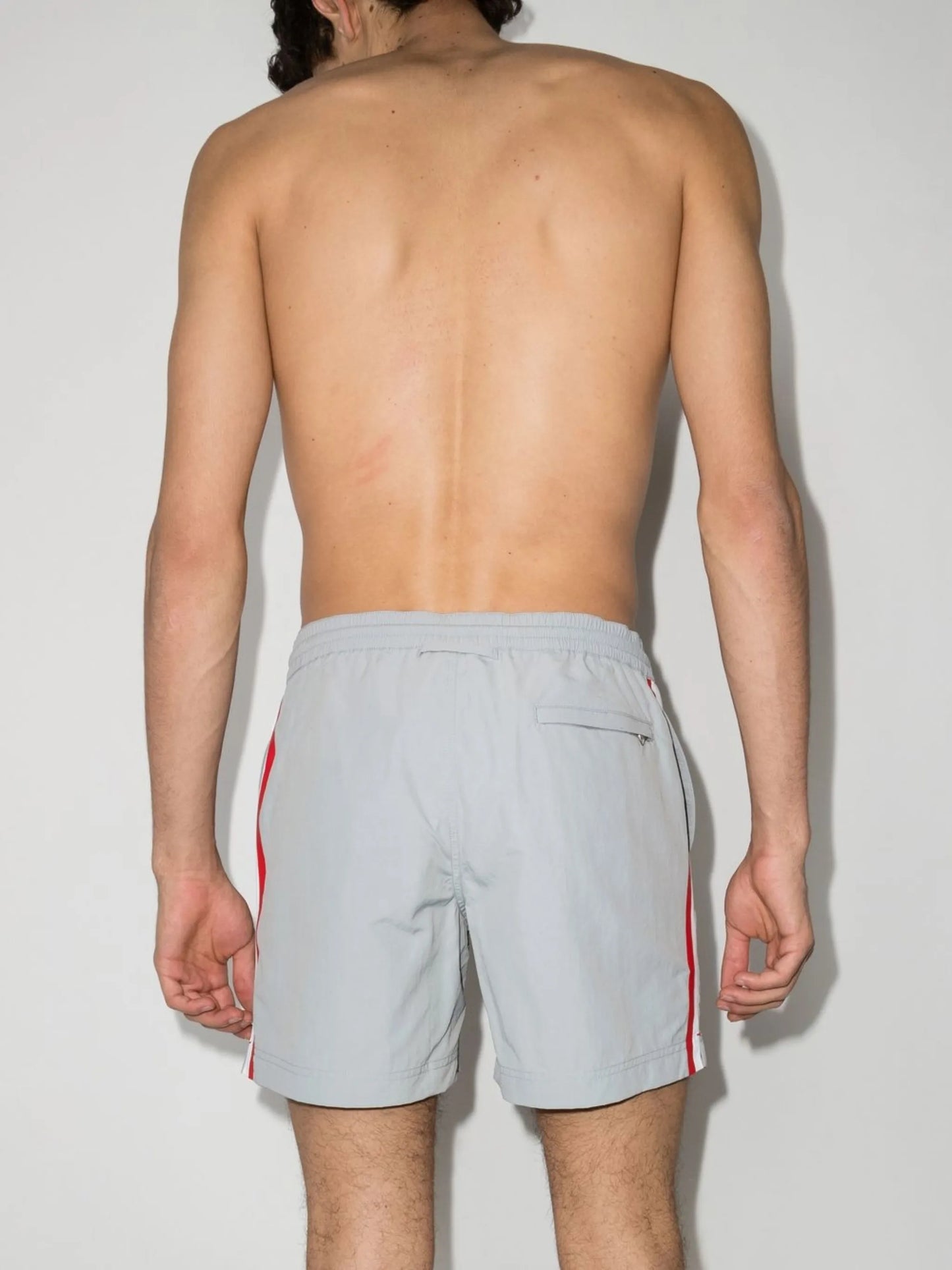side-stripe drawstring swim shorts