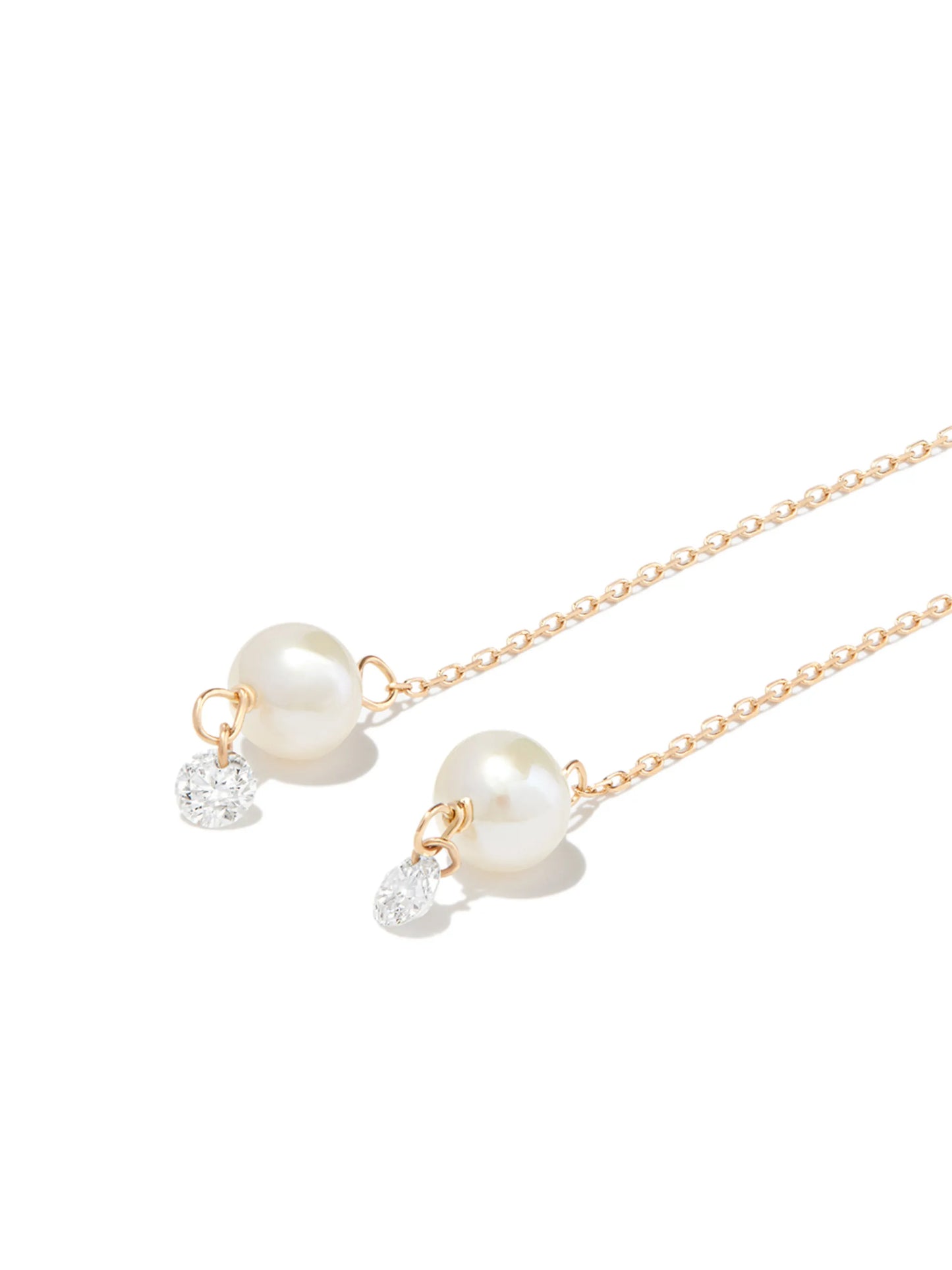 18kt yellow gold pearl drop earrings