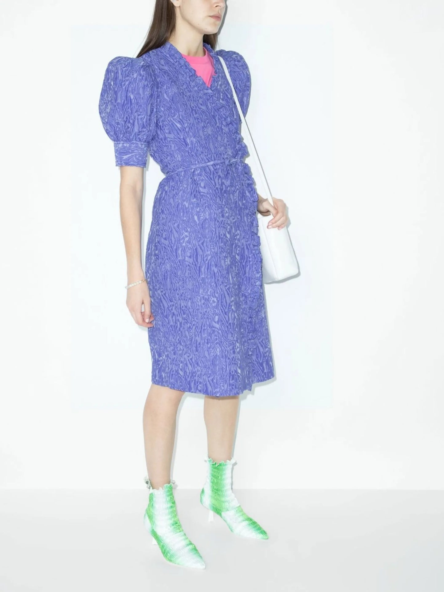 3D jacquard warp dress
