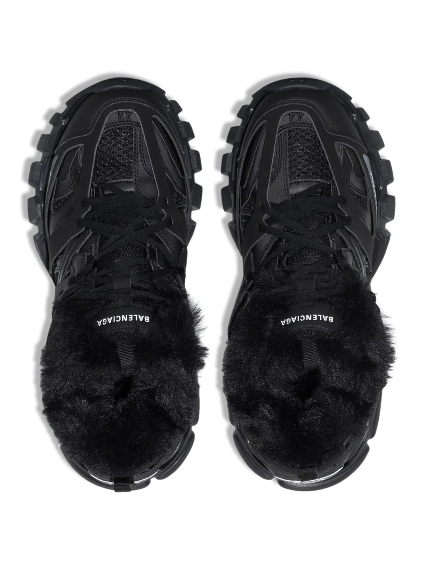 Track faux-fur sneakers