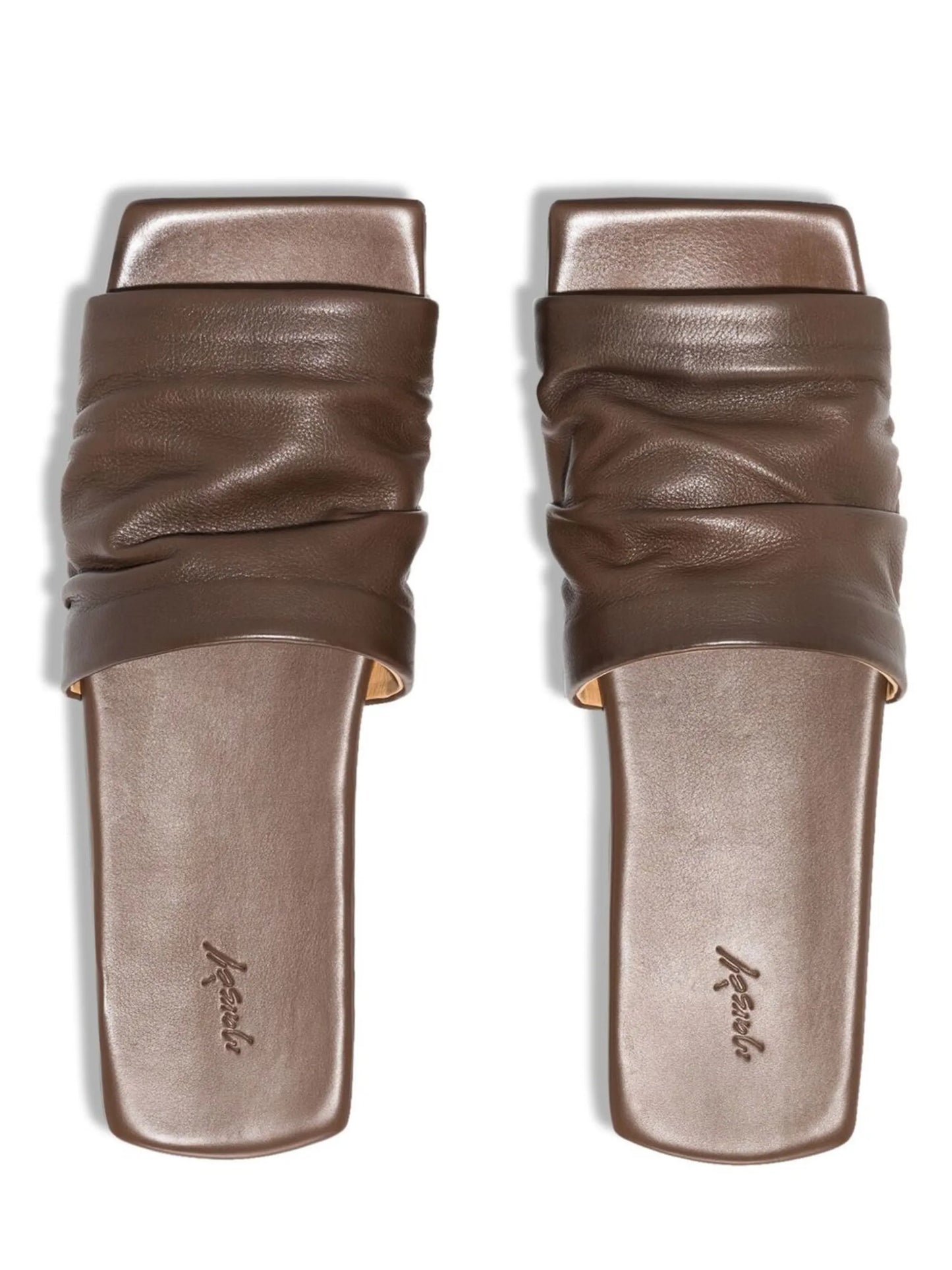 Tavola ruched flat sandals