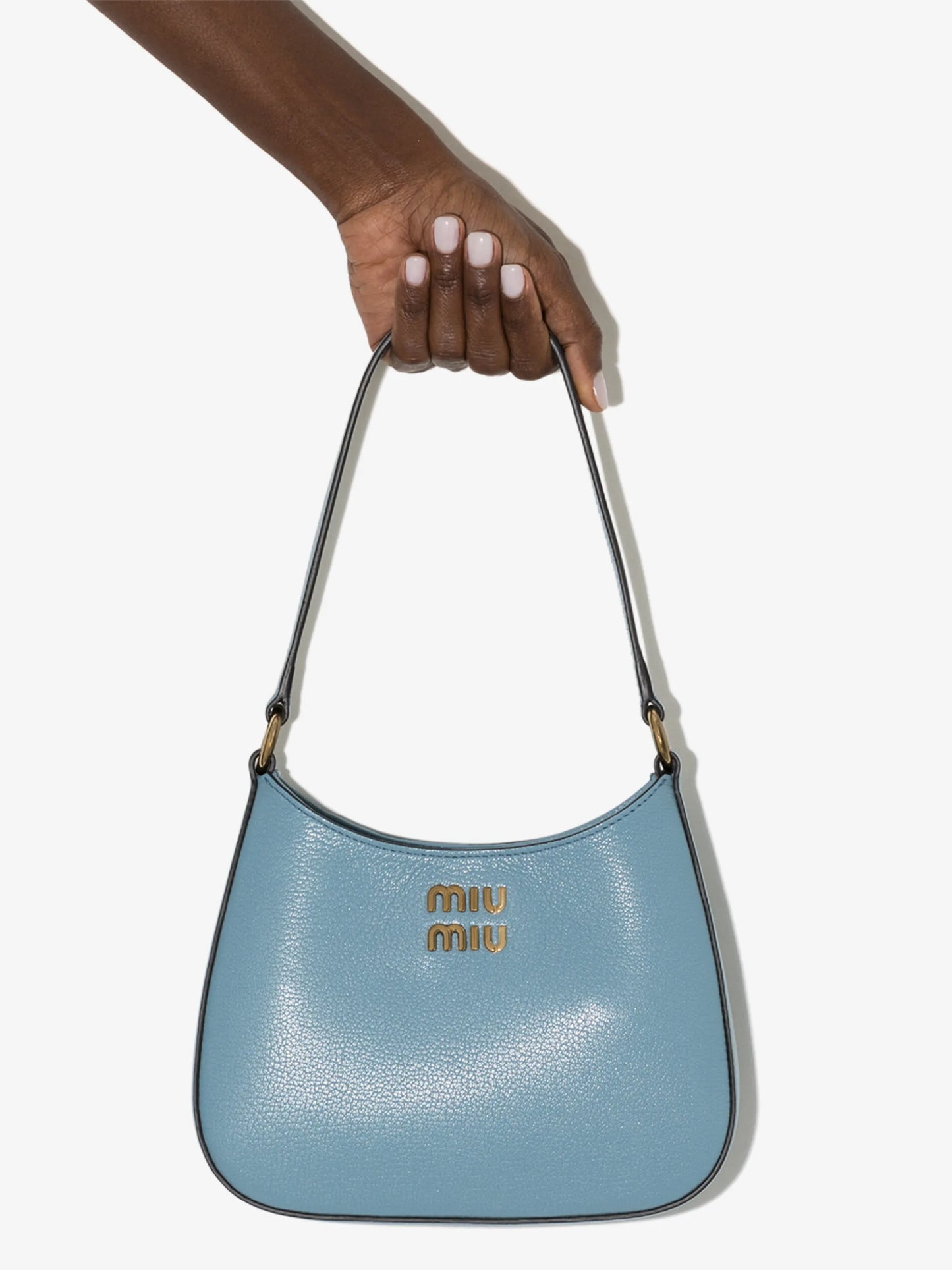 Madras logo-lettering leather shoulder bag