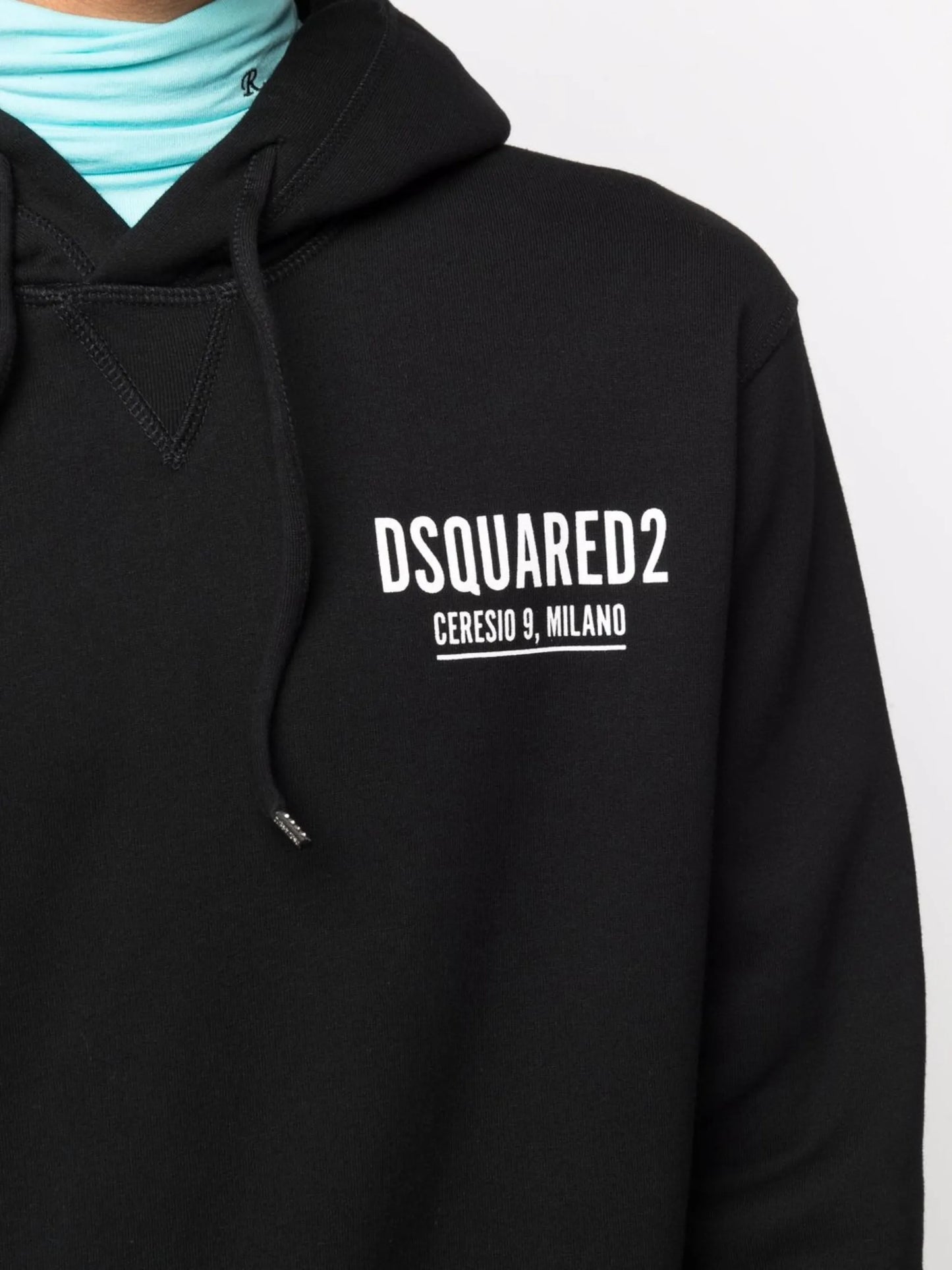 logo-print cotton hoodie