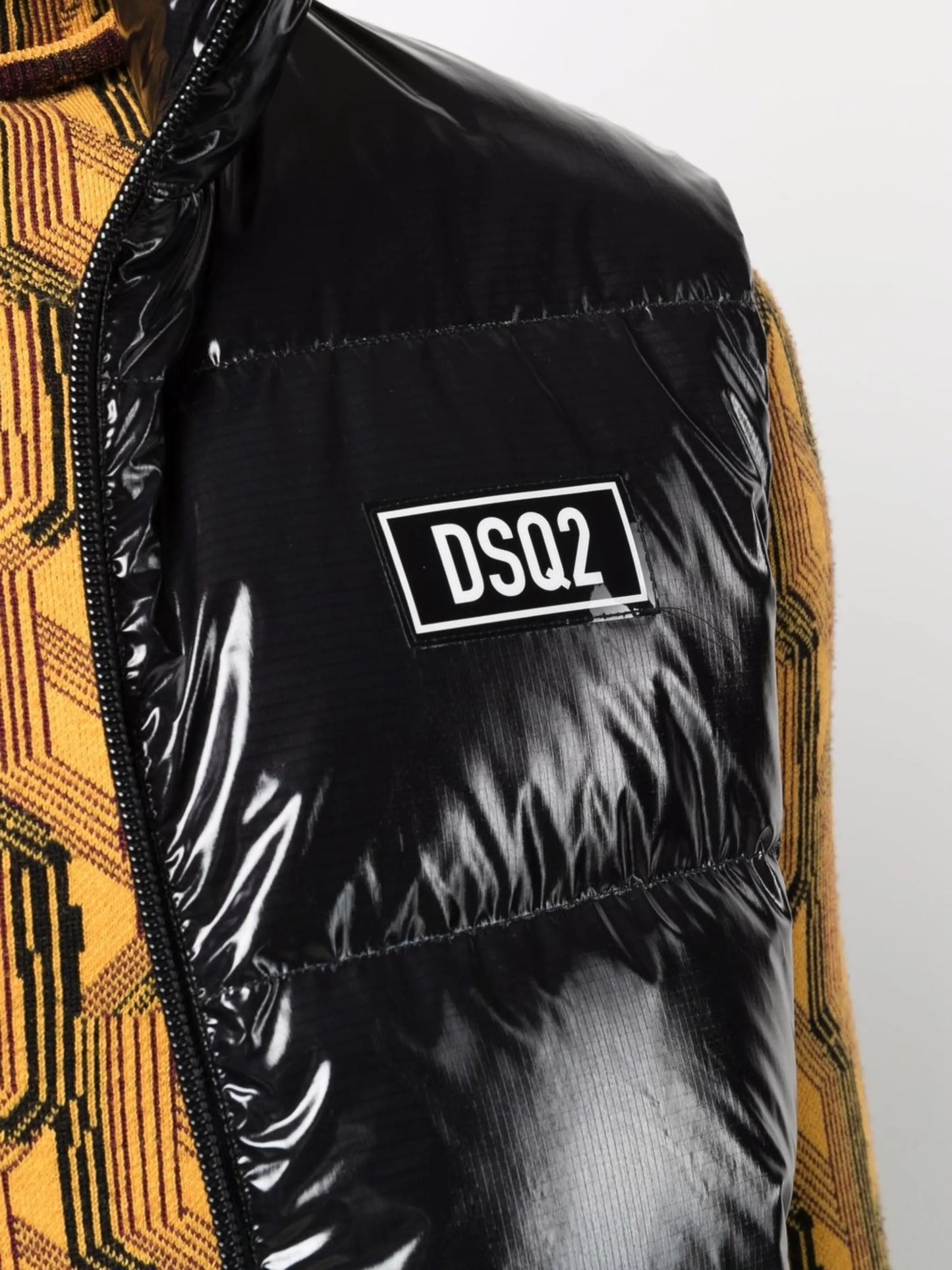 high-shine padded gilet