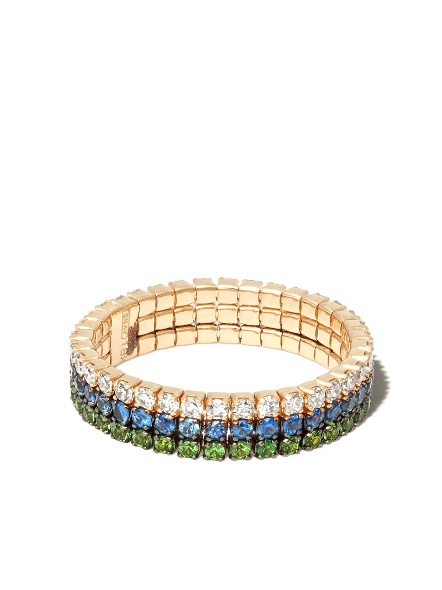 18kt yellow gold multi-stone ring