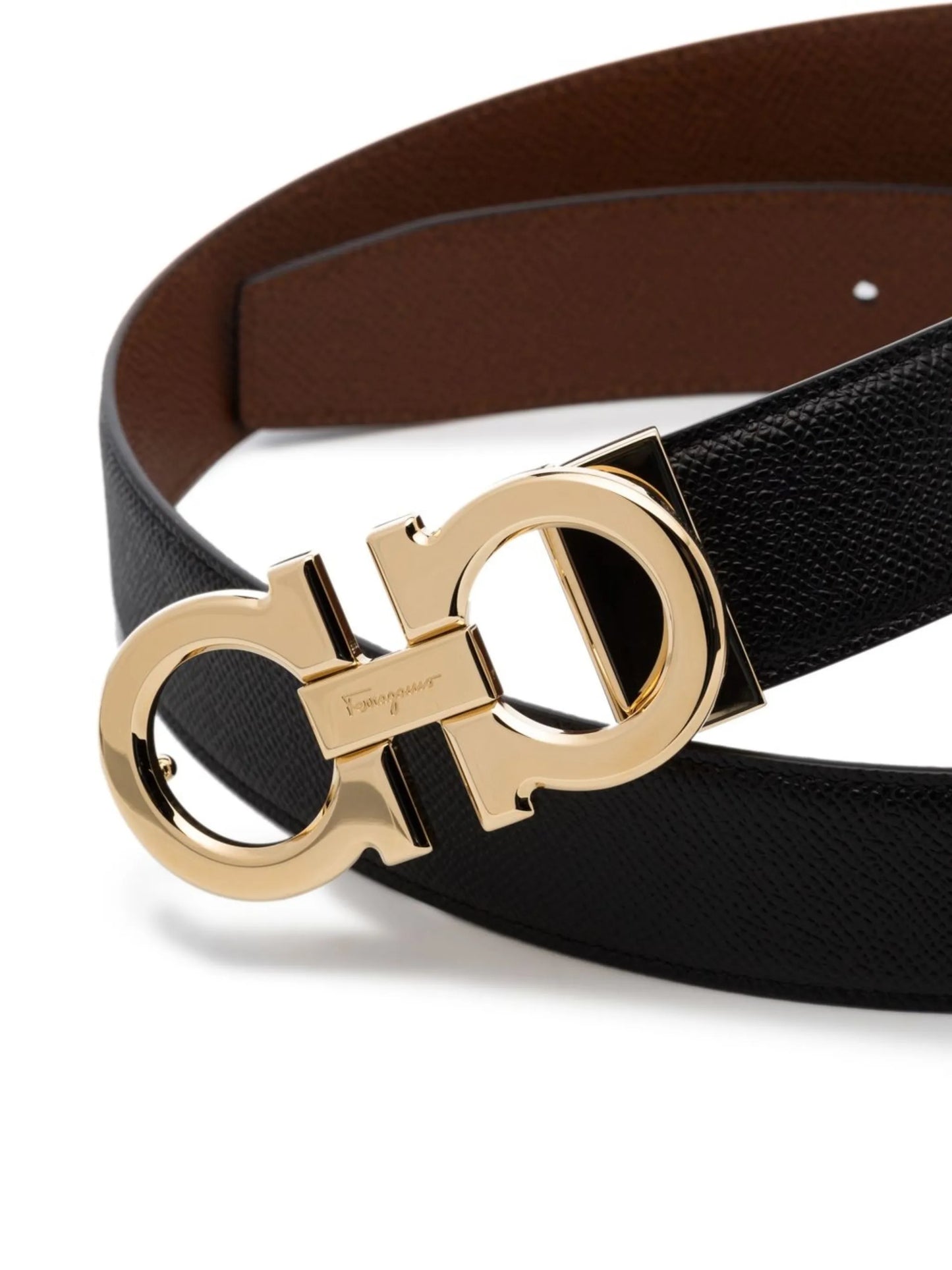 Gancini double hook reversible belt