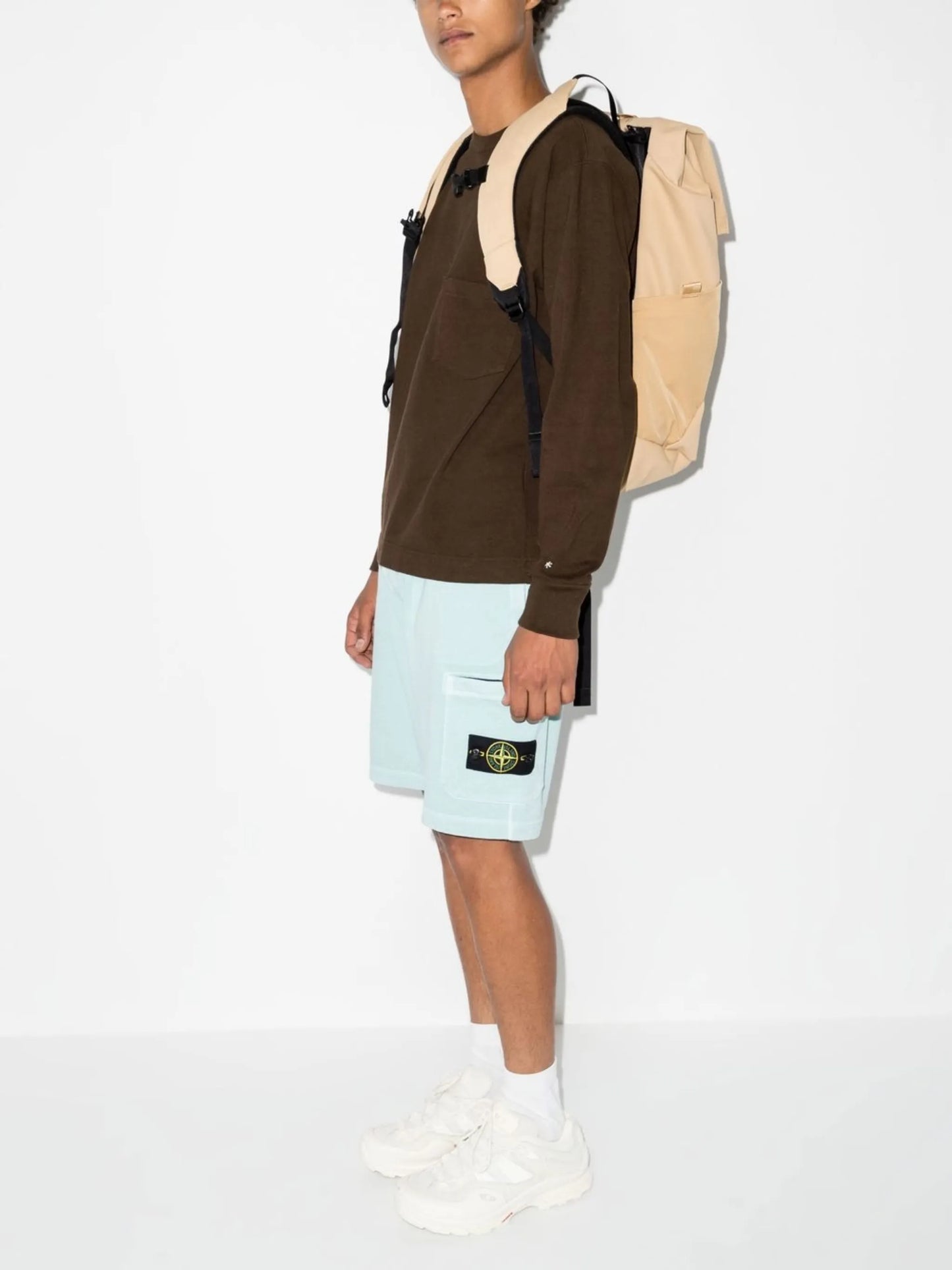 logo-patch track shorts
