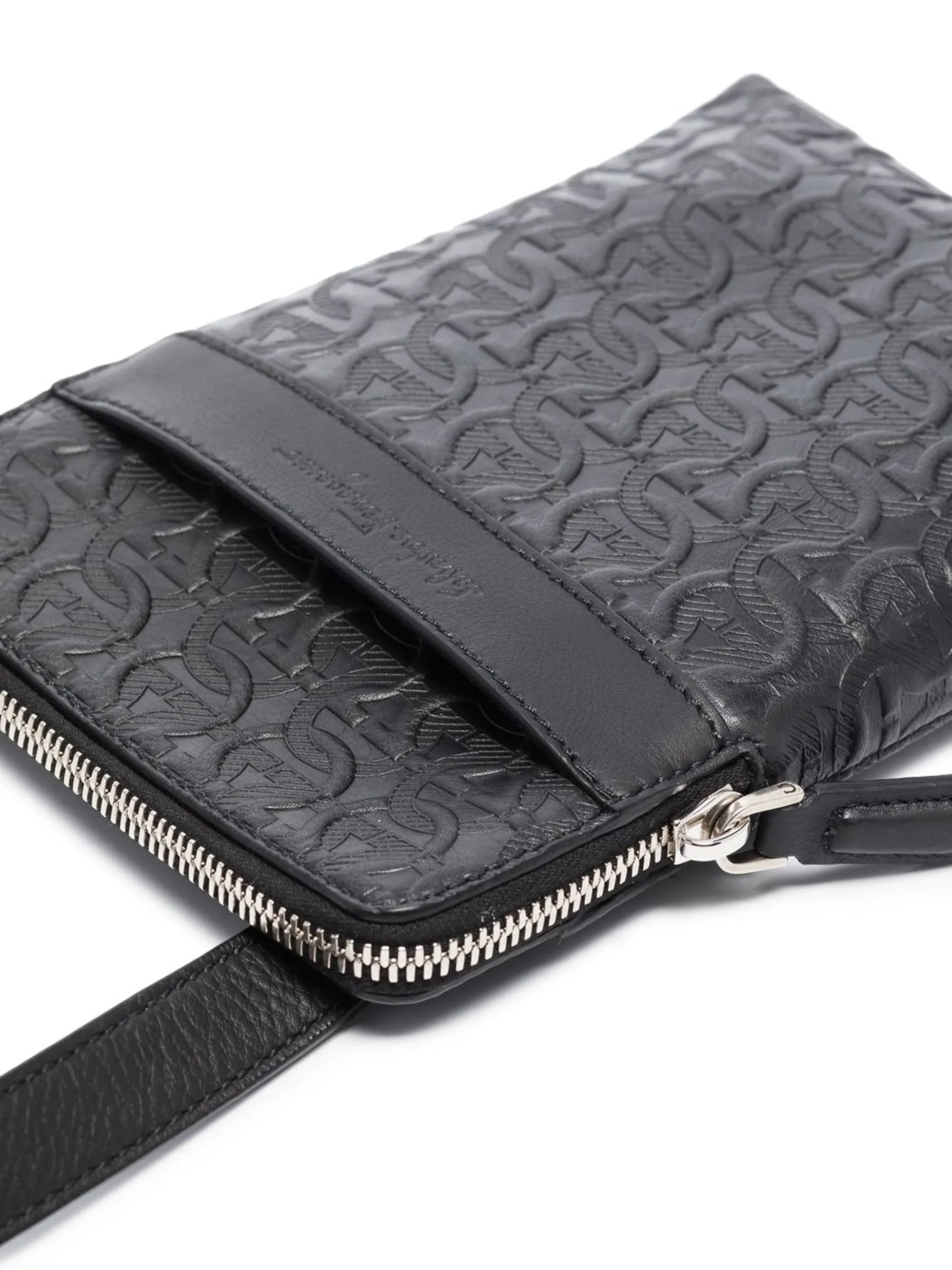 Gancini embossed messenger bag