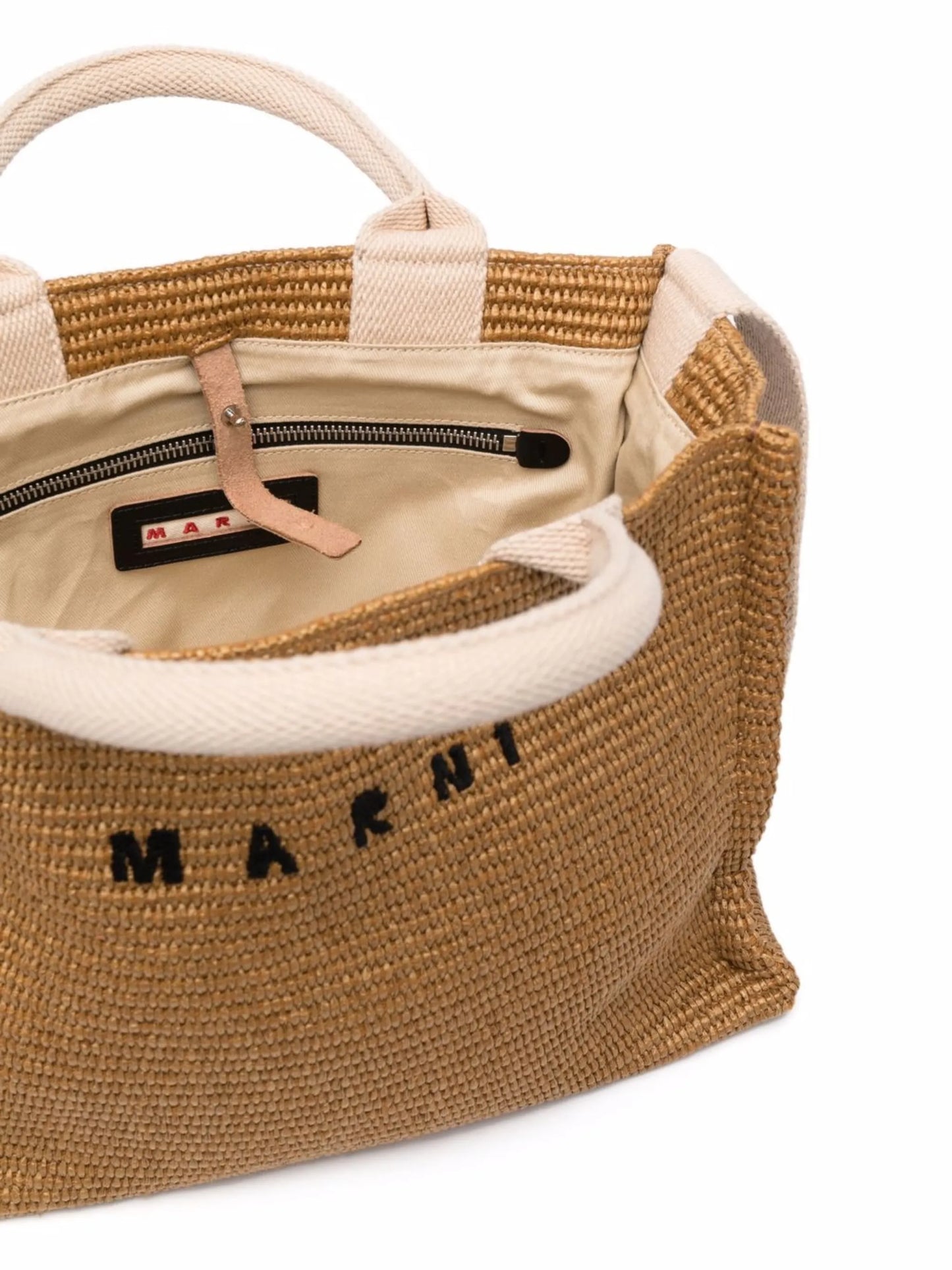 raffia-effect tote bag