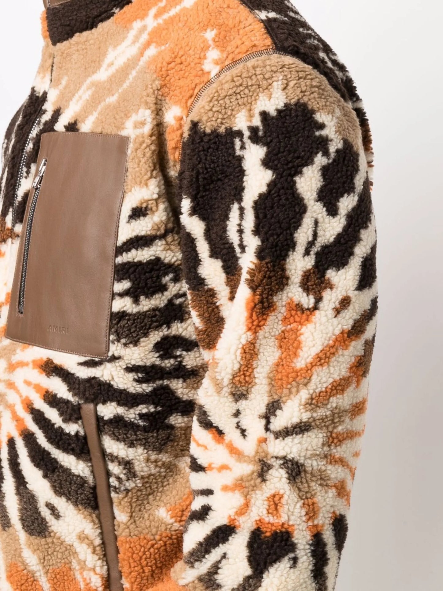 tie-dye pattern fleece jacket