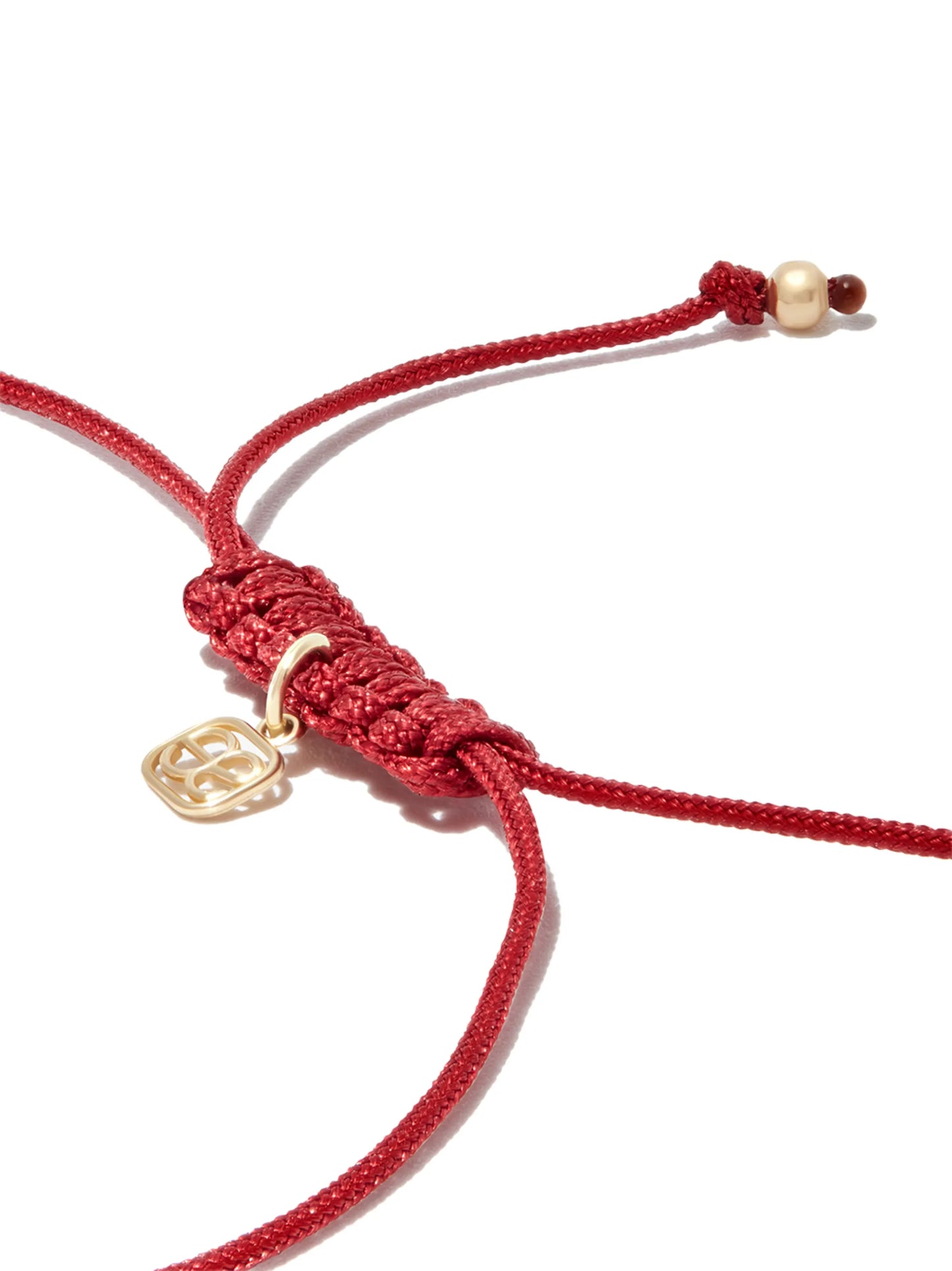 14kt yellow gold Hamsa Hand diamond cord bracelet