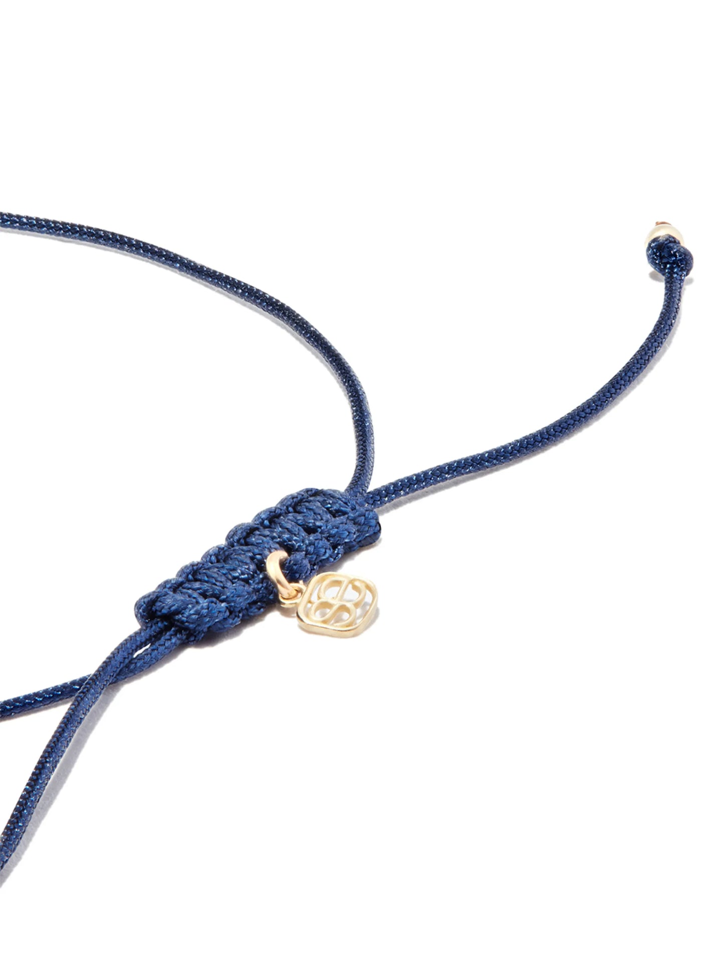 14kt yellow gold Evil eye diamond cord bracelet