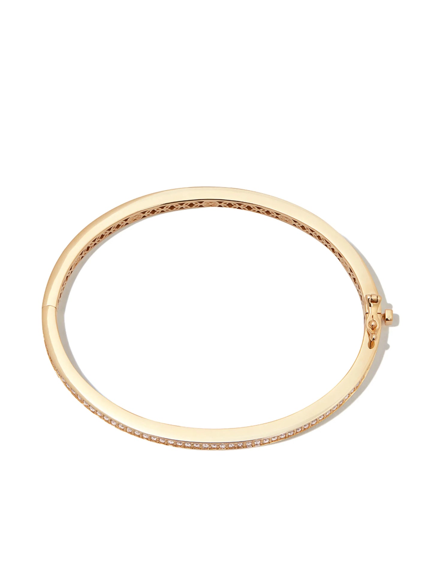 14kt yellow gold pavé-set bangle