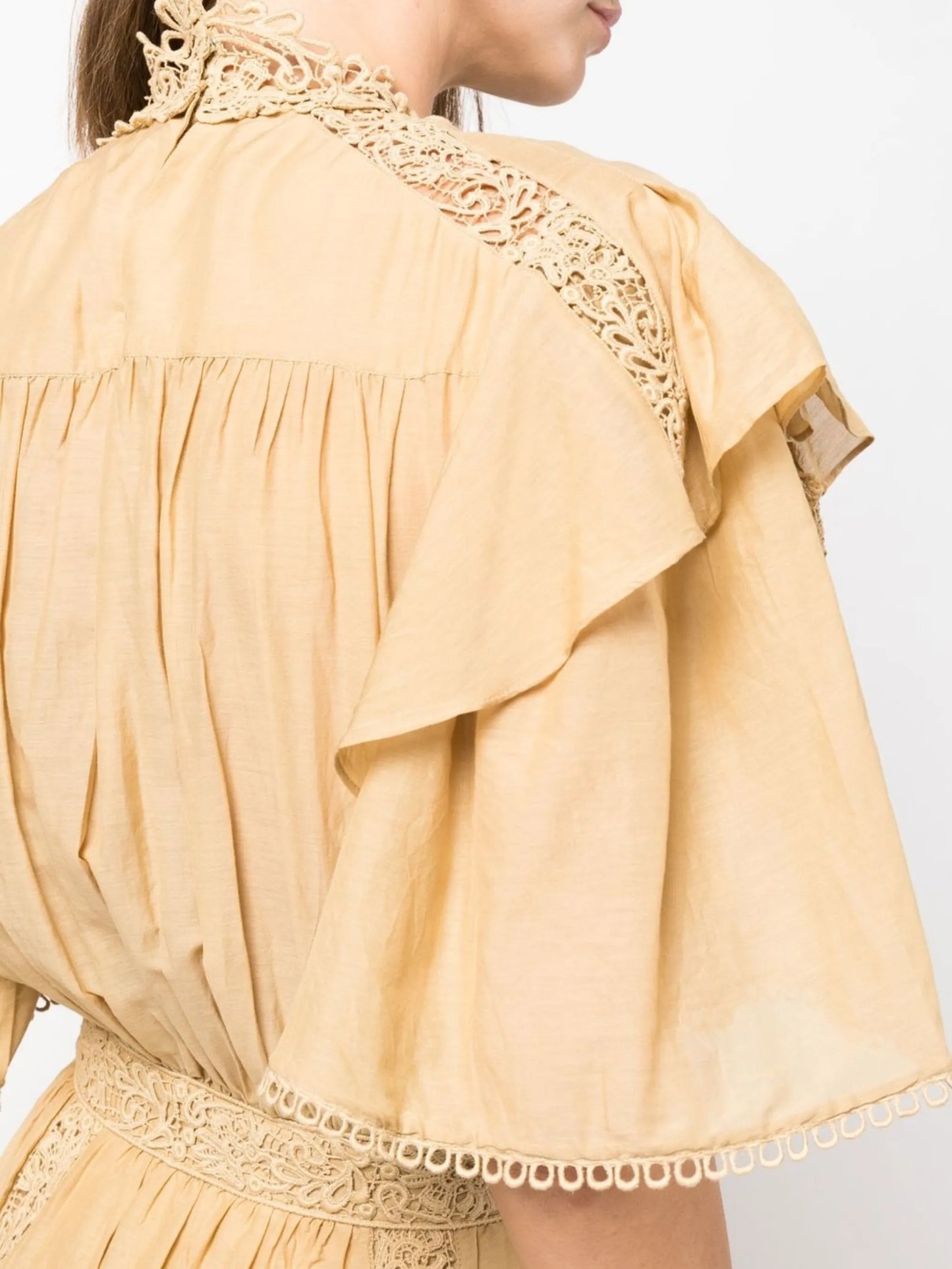 Galina guipure lace-trim dress