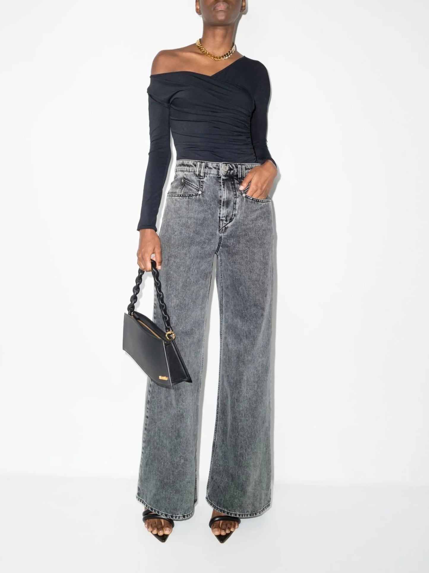 Lemony wide-leg jeans
