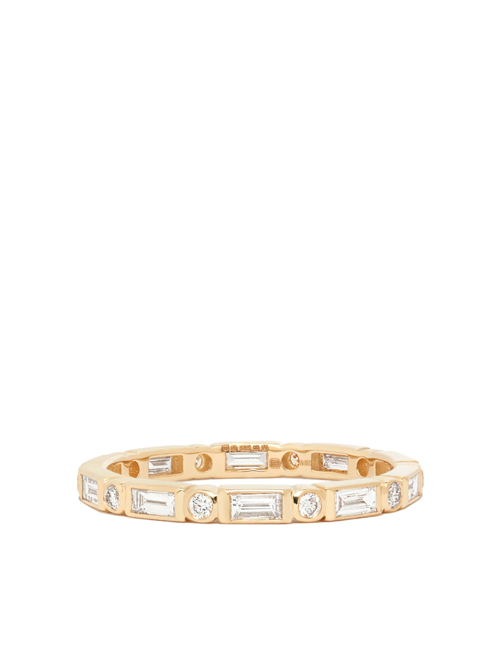 14kt yellow gold diamond eternity ring