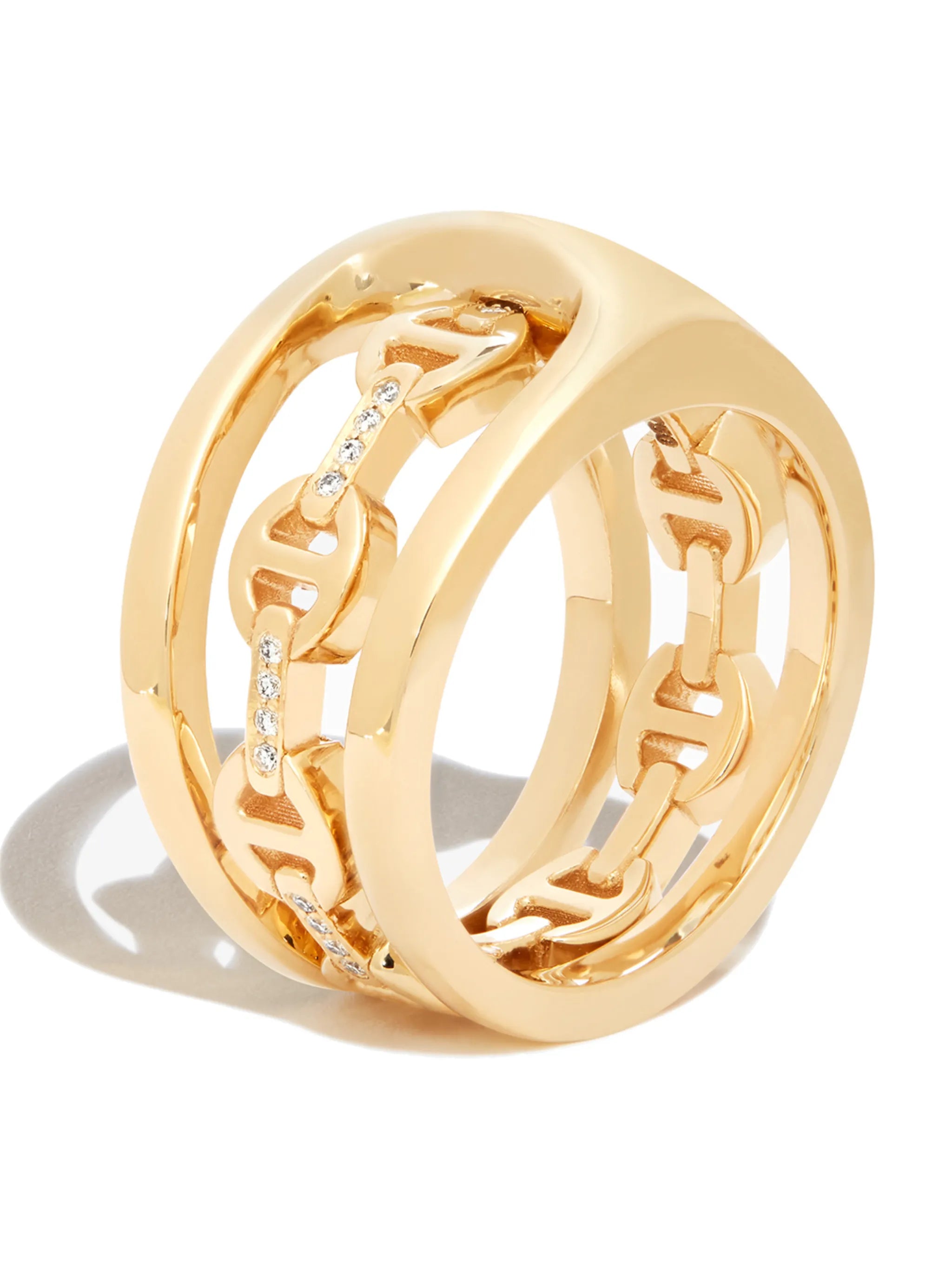 18kt yellow gold Phantom diamond ring