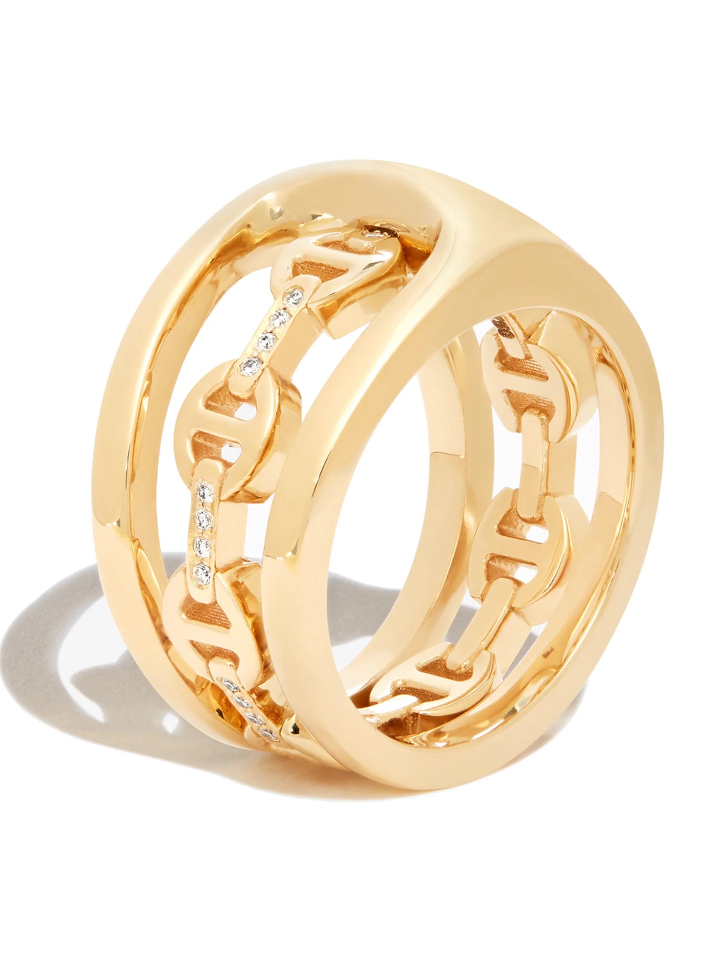 18kt yellow gold Phantom diamond ring