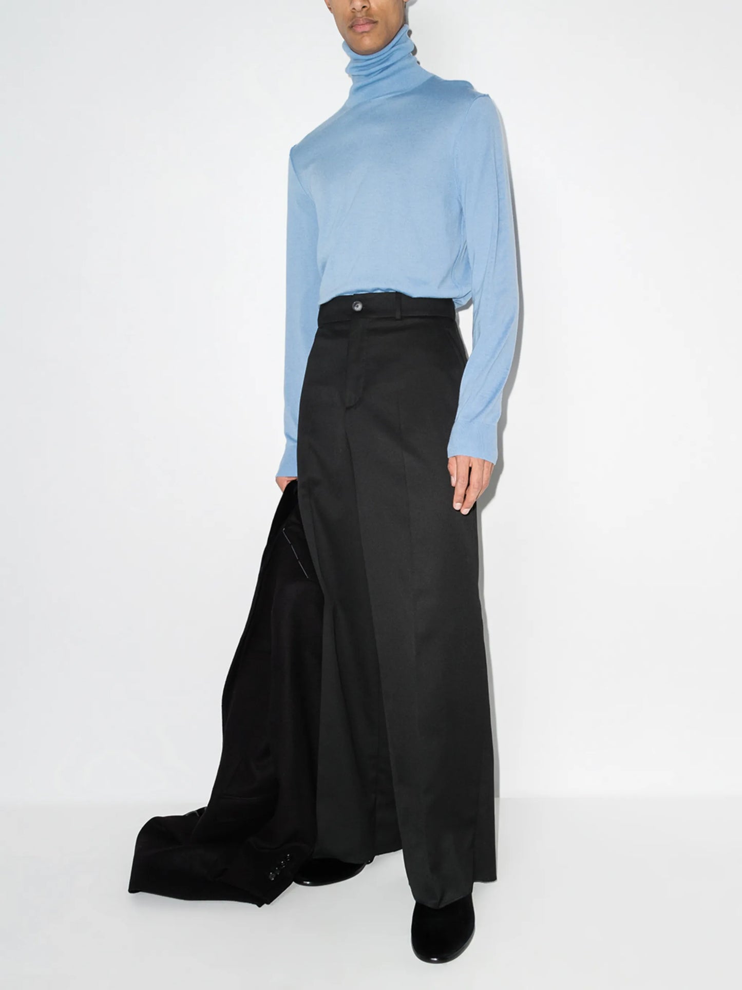 roll-neck fine-knit jumper