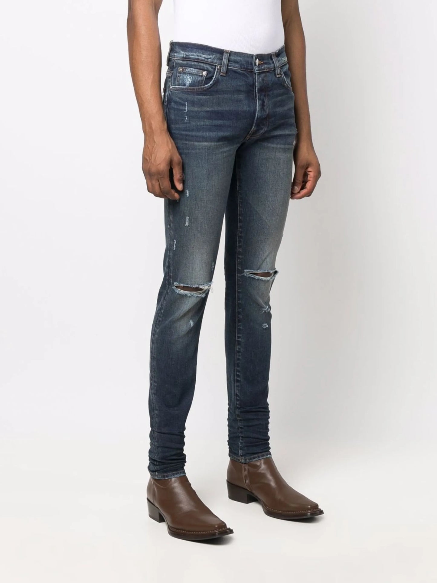 faded-effect skinny jeans