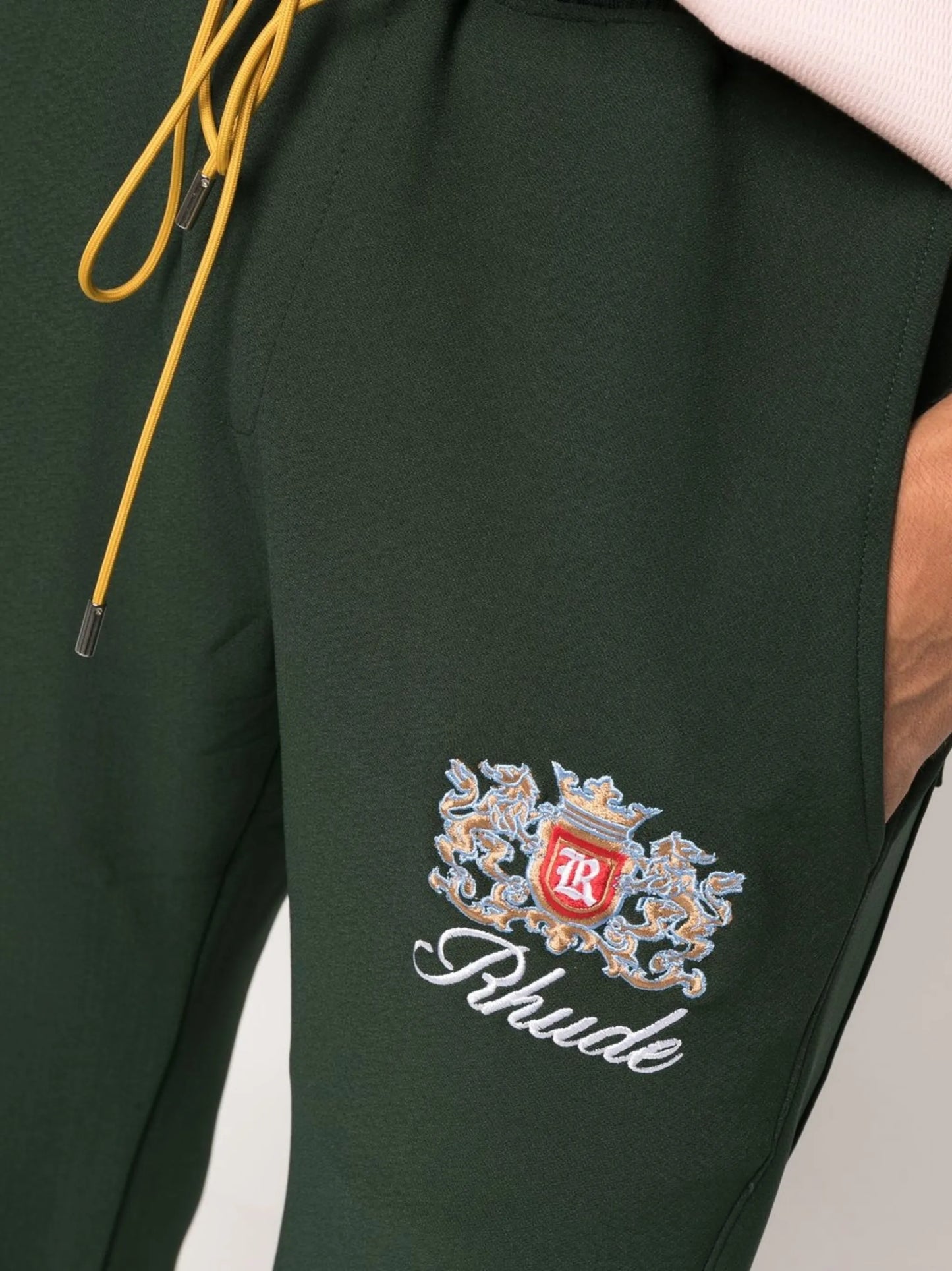 embroidered track pants