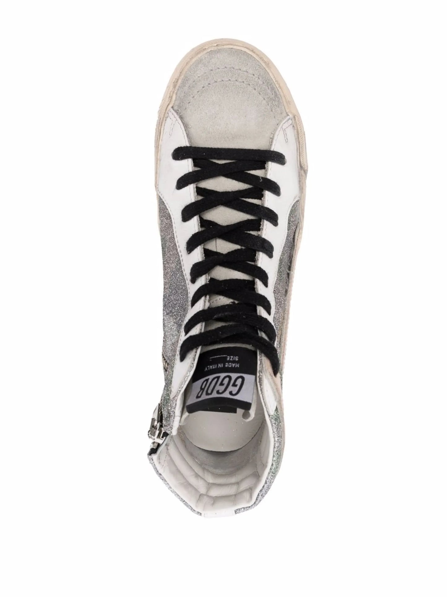 star-patch lace-up sneakers
