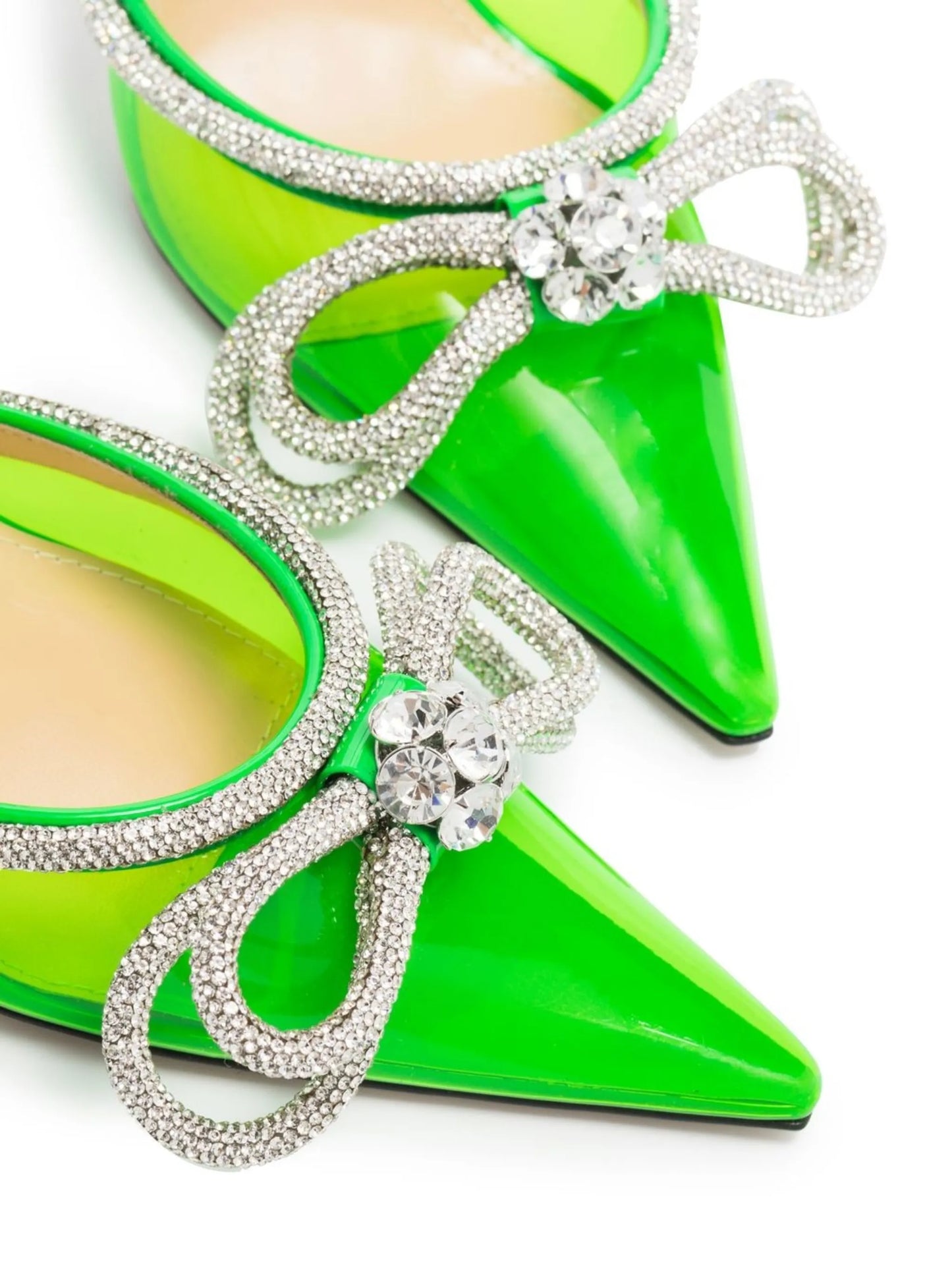 Double Bow 100mm pointed pumps