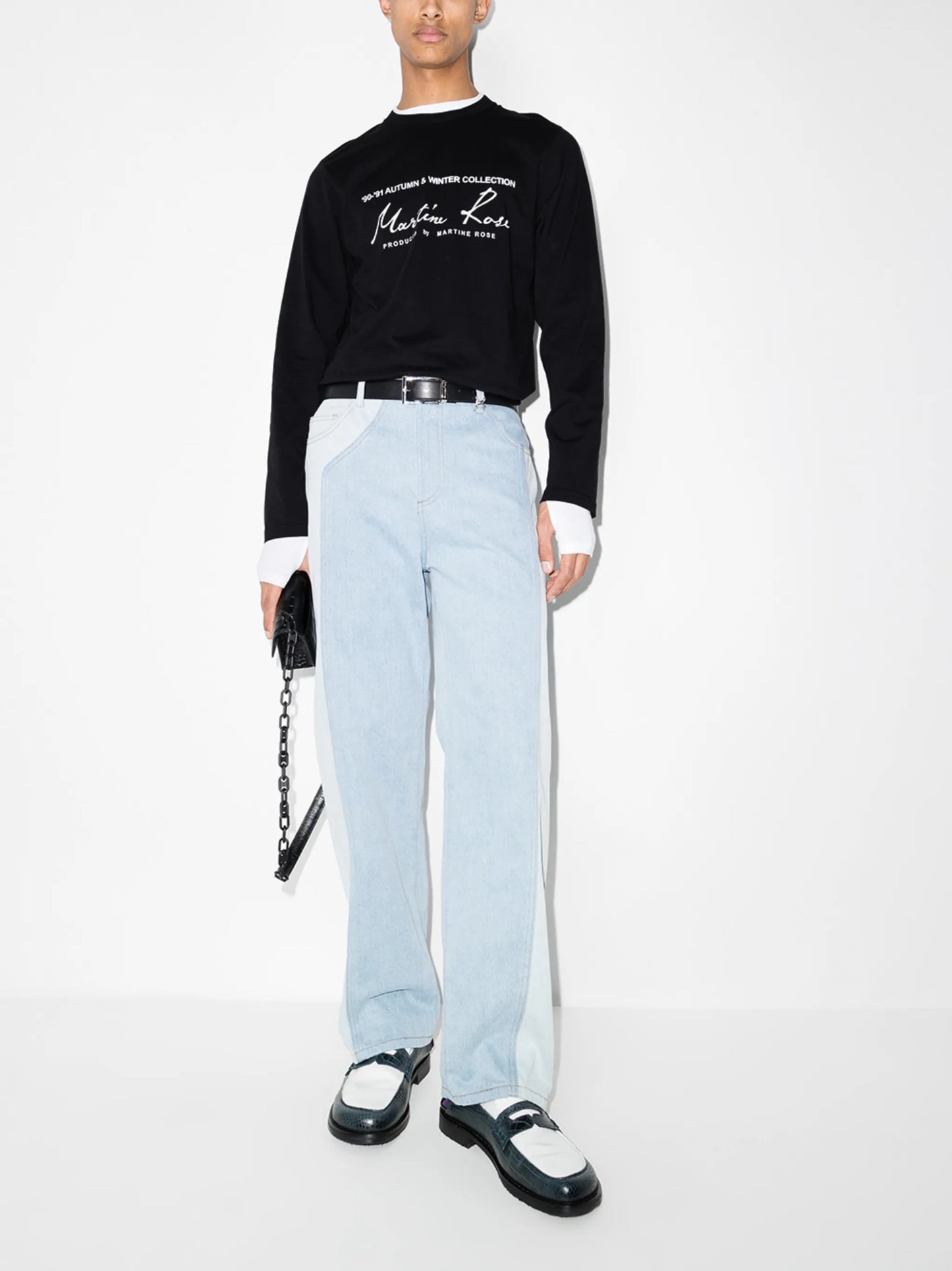 logo-print longsleeved cotton T-shirt