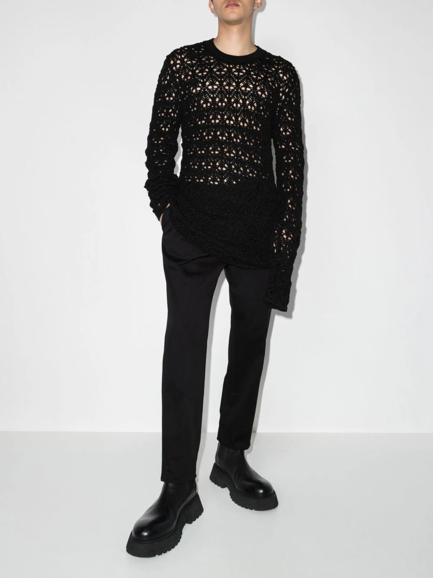 cropped tapered trousers