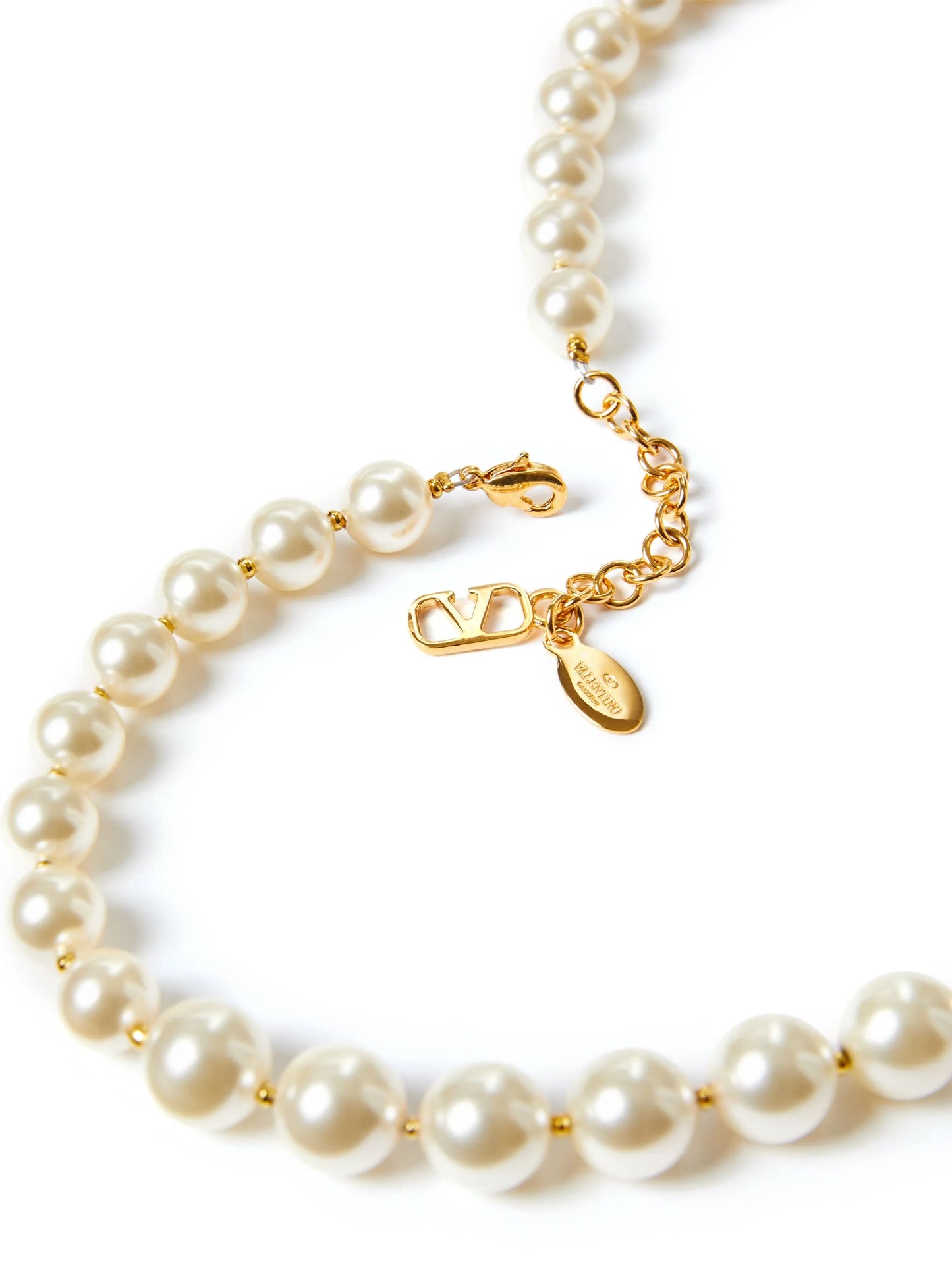 VLogo Signature pearl necklace