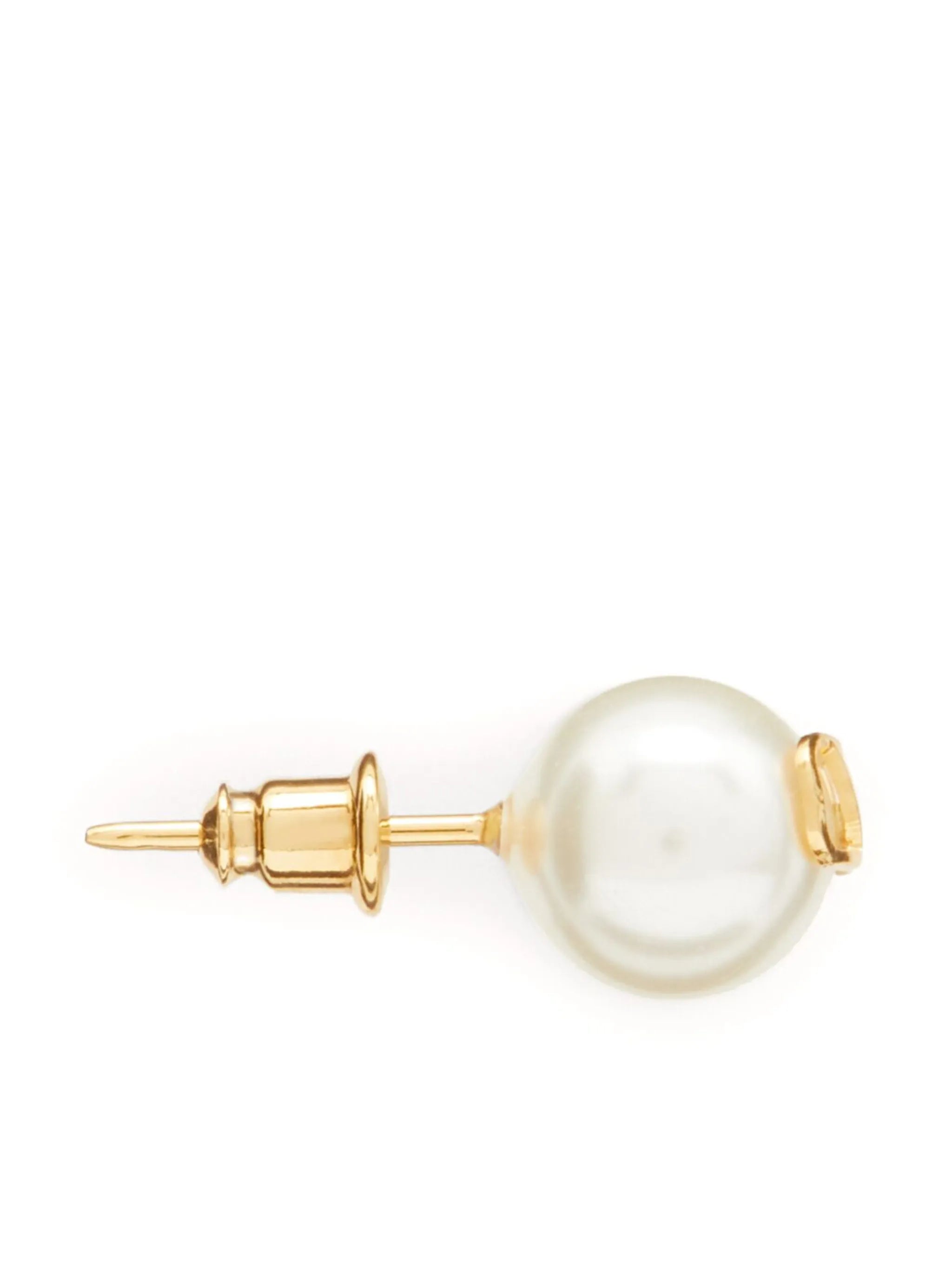 VLogo Signature pearl stud earrings