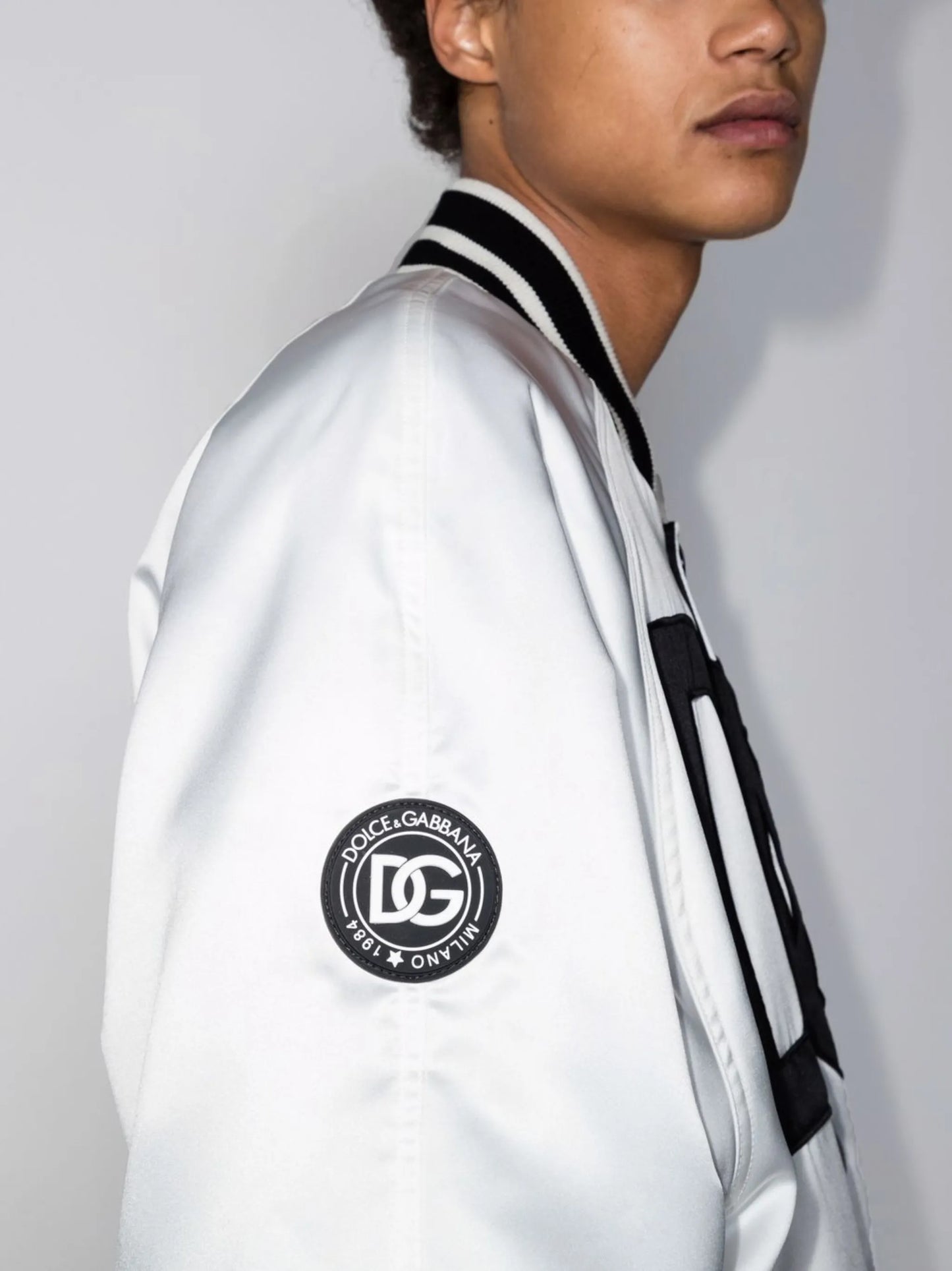 DG satin varsity jacket