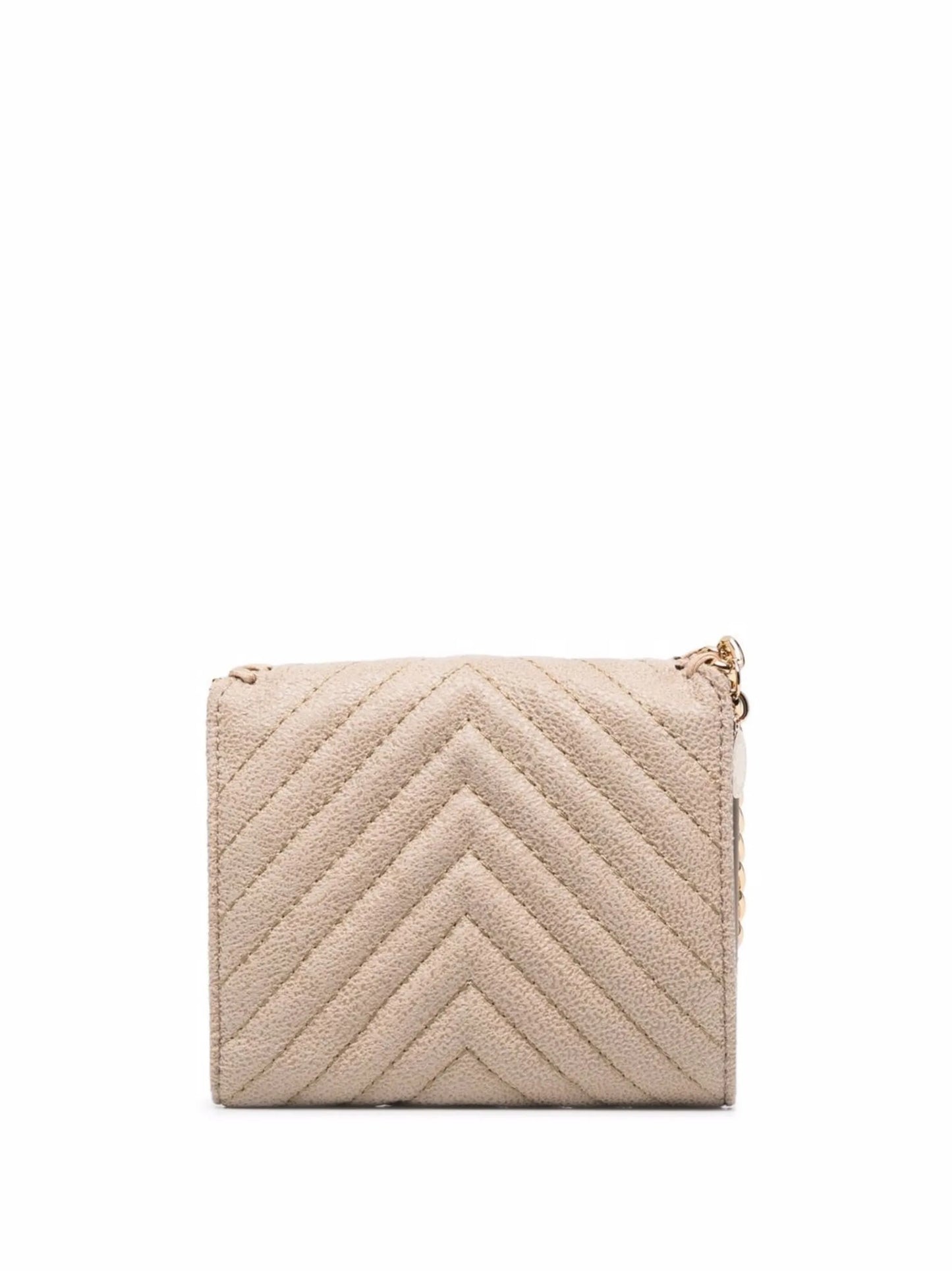 Falabella chevron-quilted wallet