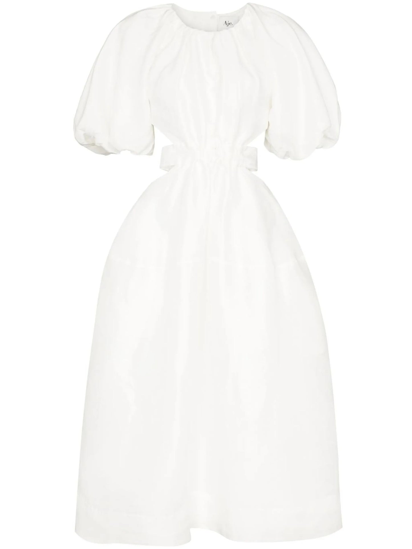gathered-detail short-sleeve dress