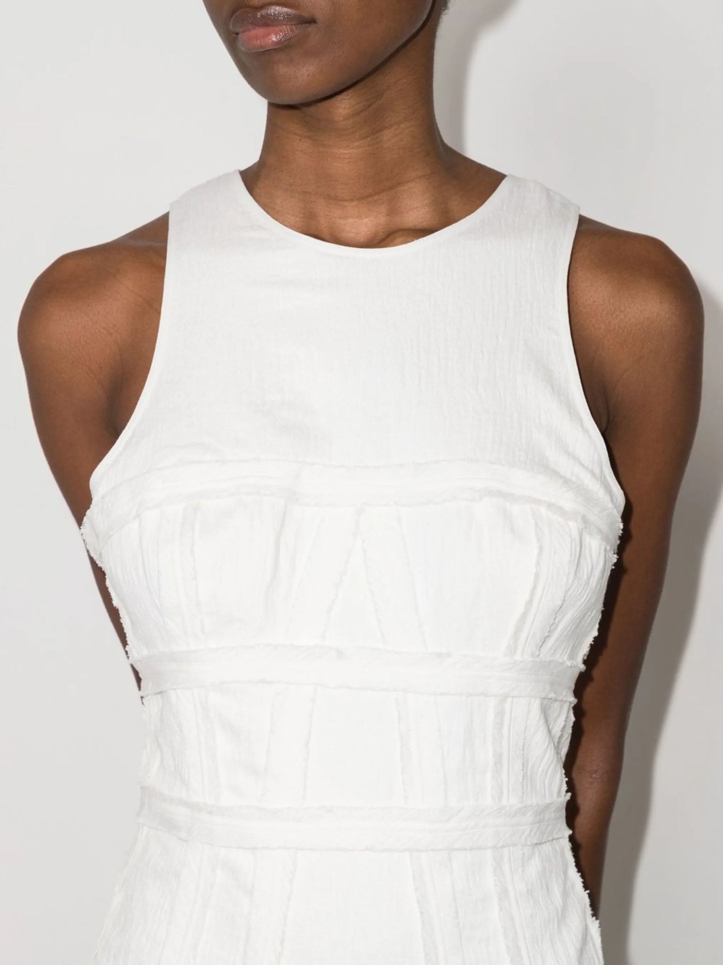 boned-bodice sleeveless dress