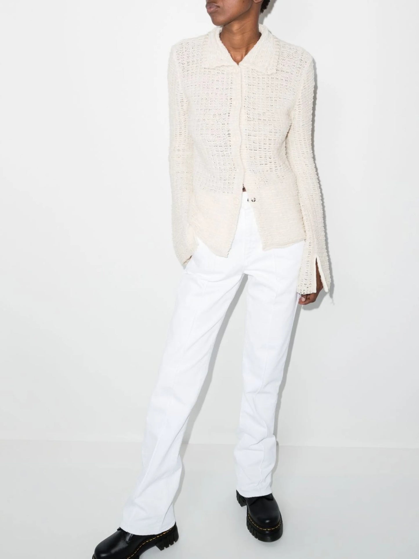 straight-leg denim jeans