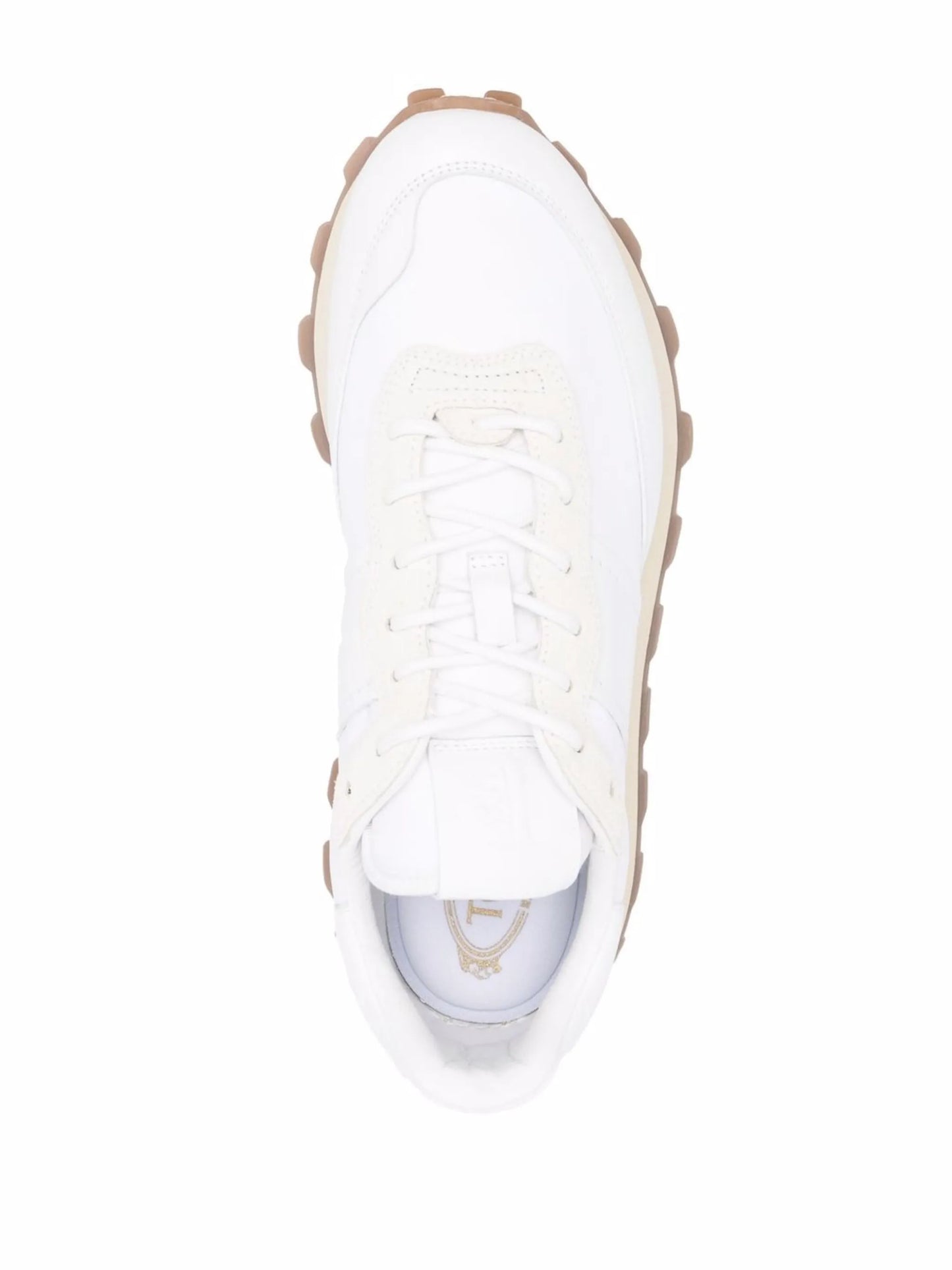 panelled lace-up sneakers