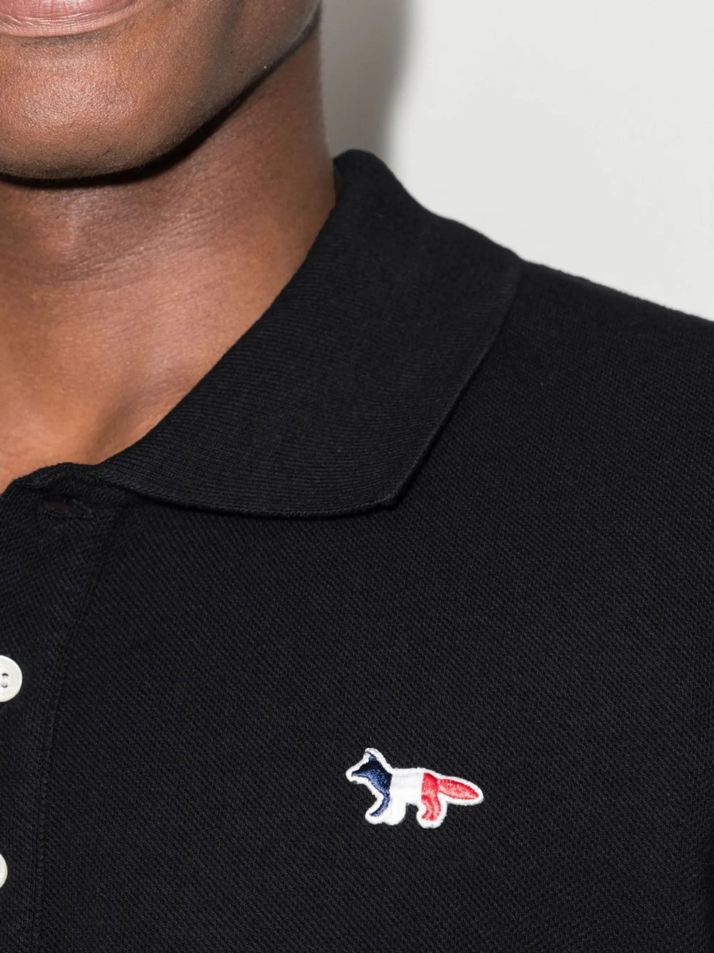 embroidered-motif polo shirt