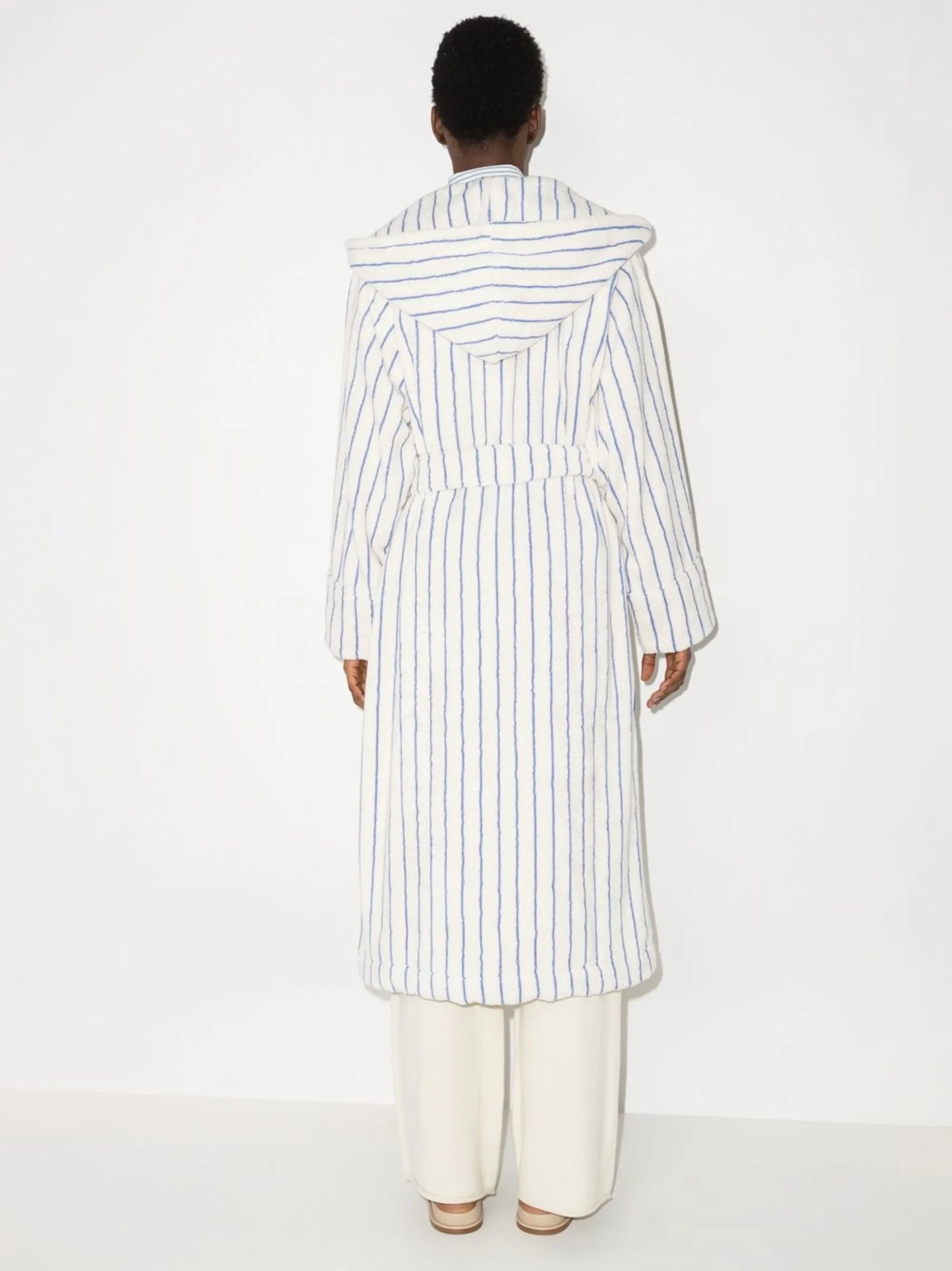 striped organic cotton robe
