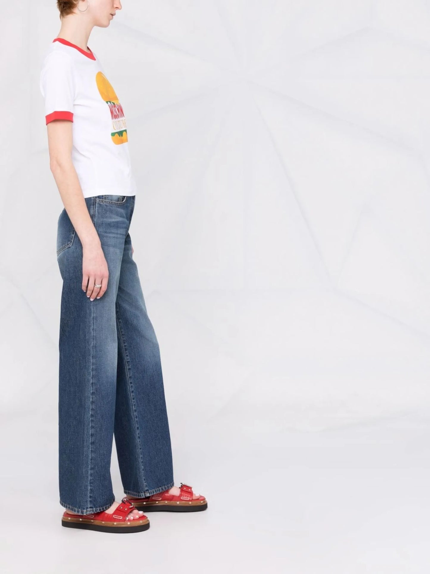 burger-print T-shirt